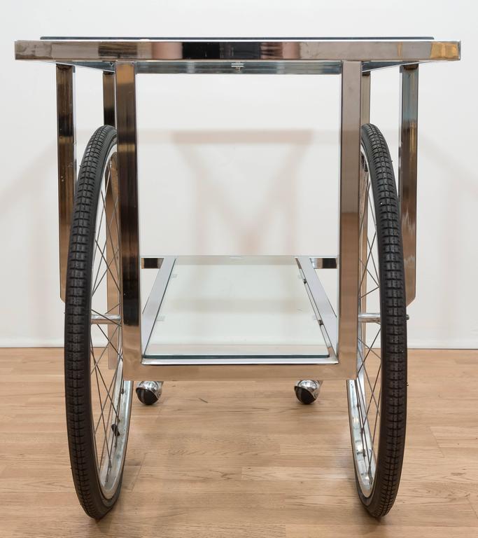 Canadian Designed Bar Cart in Chrome from the 1970s at 1stdibs