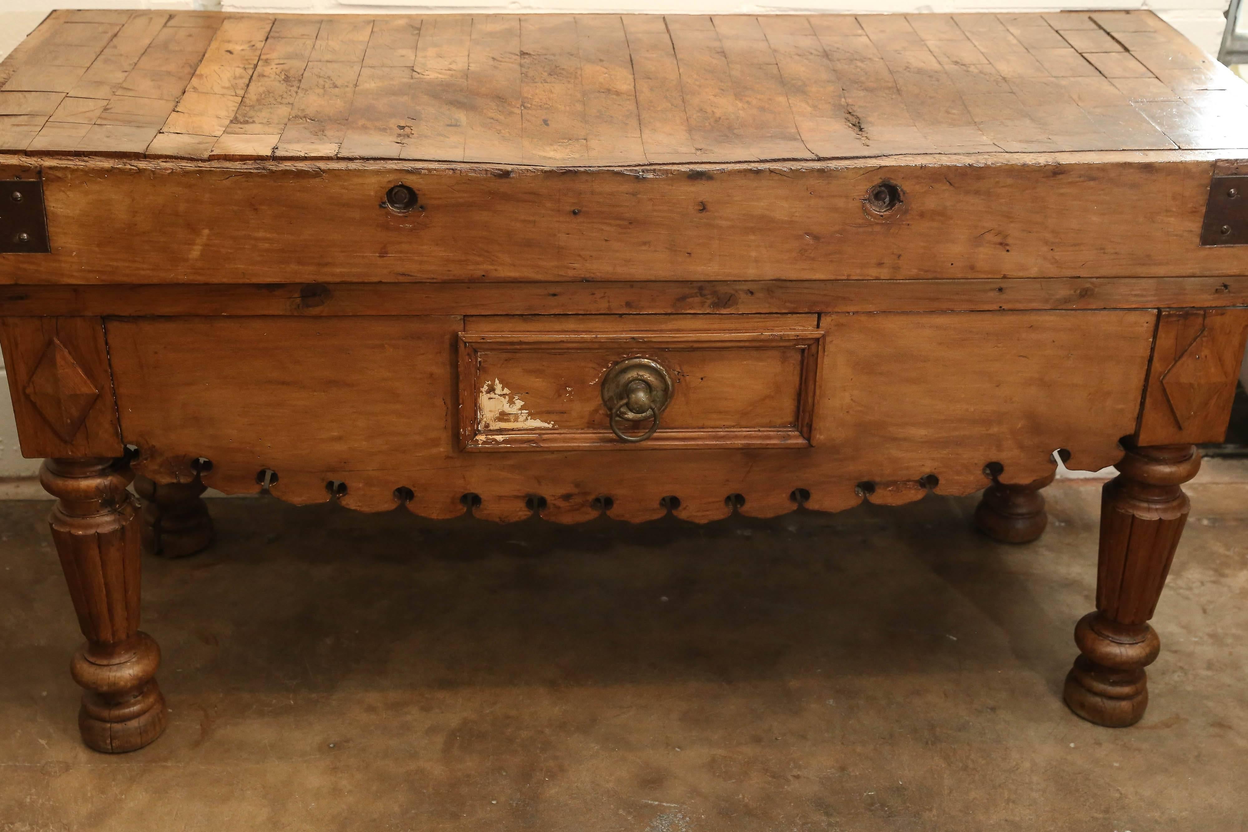 French 19th Century Butcher Table