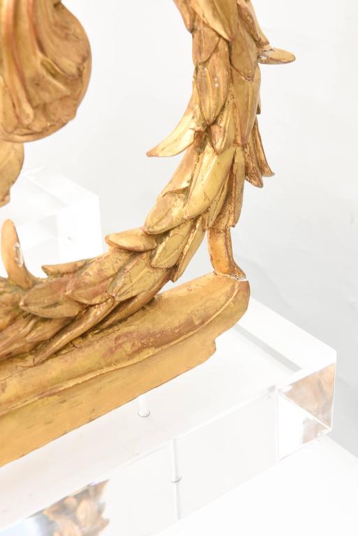 Pair of 19th Century Italian Giltwood Carvings on Lucite Bases For Sale ...