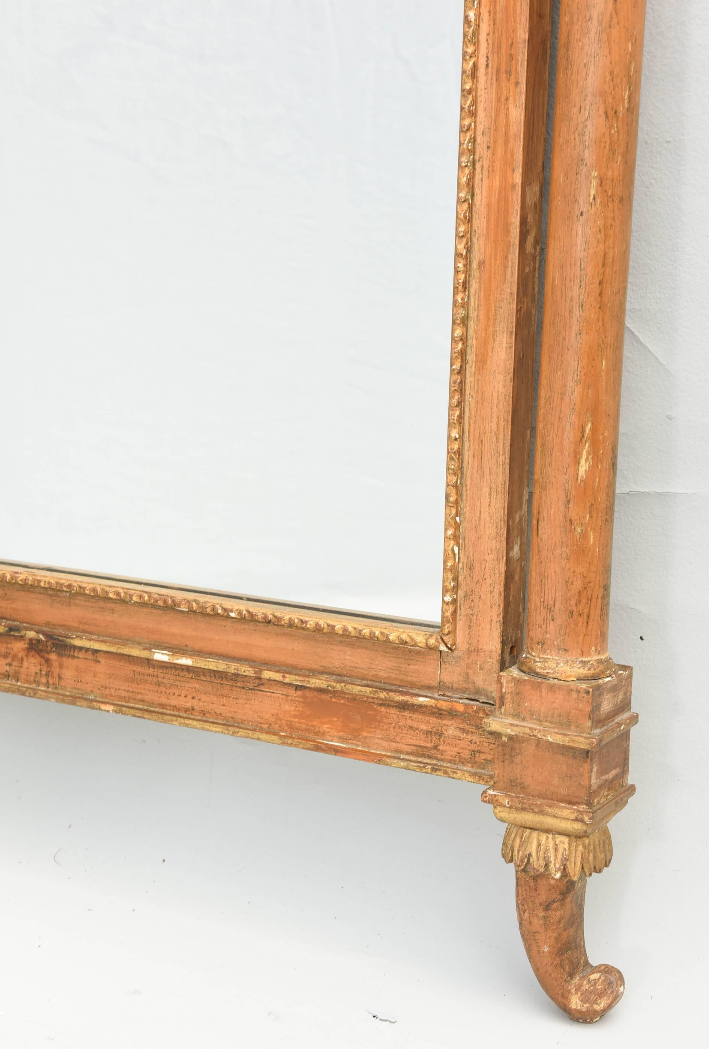 Pair of Empire-form, Parcel Gilt Mirrors In Excellent Condition In West Palm Beach, FL