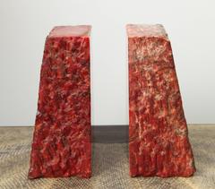 Antique Art Deco Pompeii Red Bookends