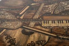 Piero Fornasetti center table “Strumenti Musicali” , Italy circa 1960