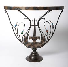 Mark Brazier-Jones signed “Lyra” console table, England 1991