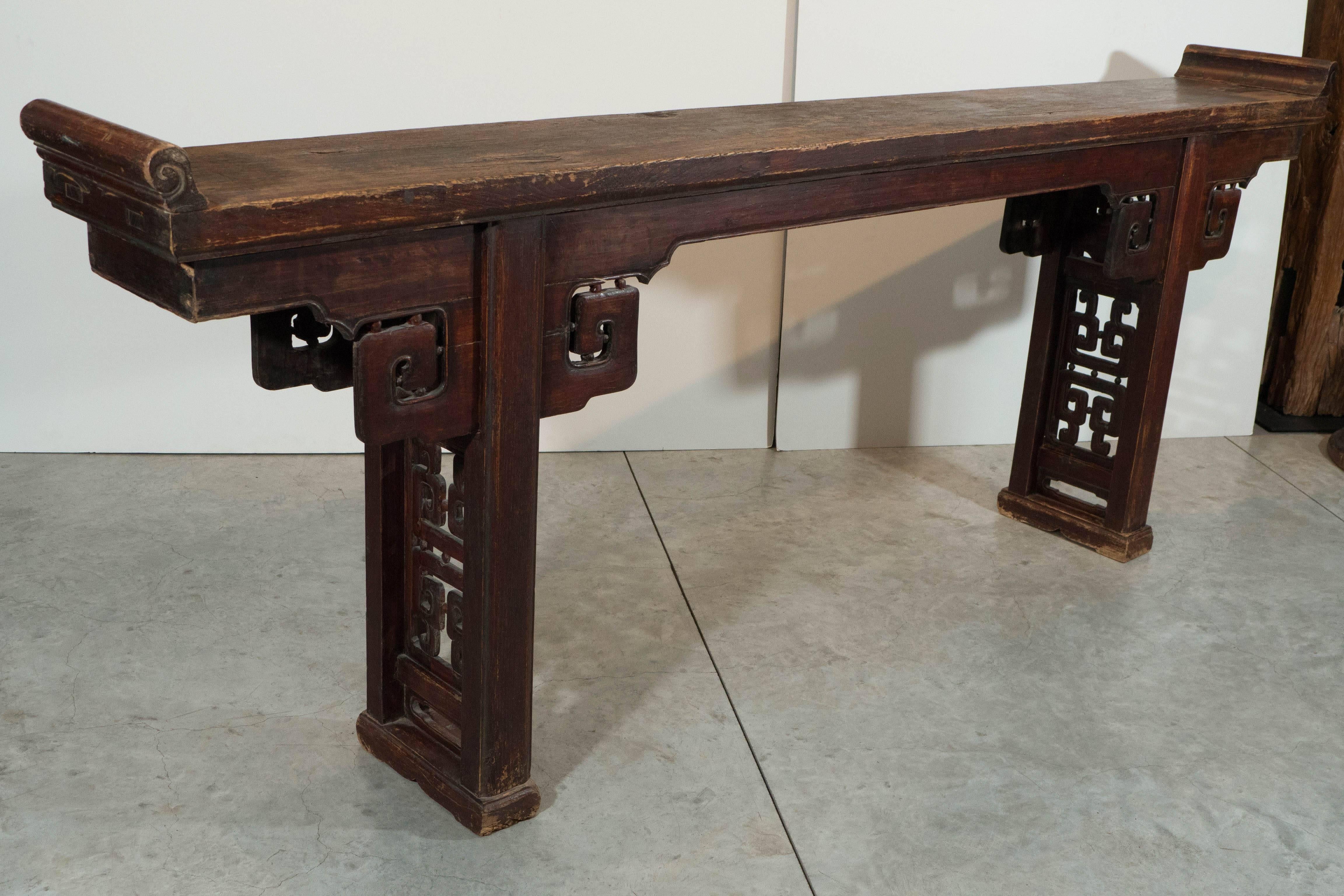 Elm Classic Chinese Altar Table, circa 1850 For Sale