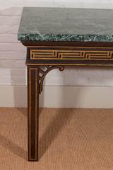 Pair of Chinoiserie Console Tables with Verde Antico Tops