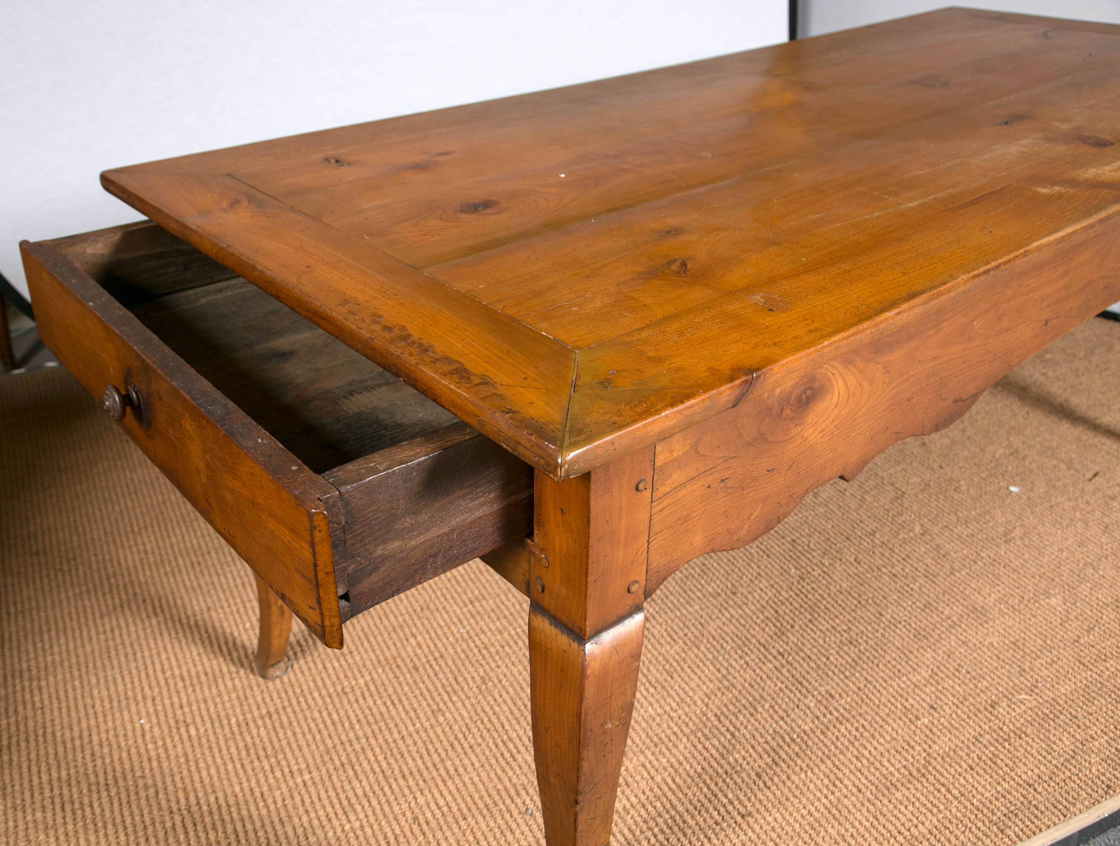 Provencal Fruitwood Table, circa 1900, France In Good Condition In Chappaqua, NY