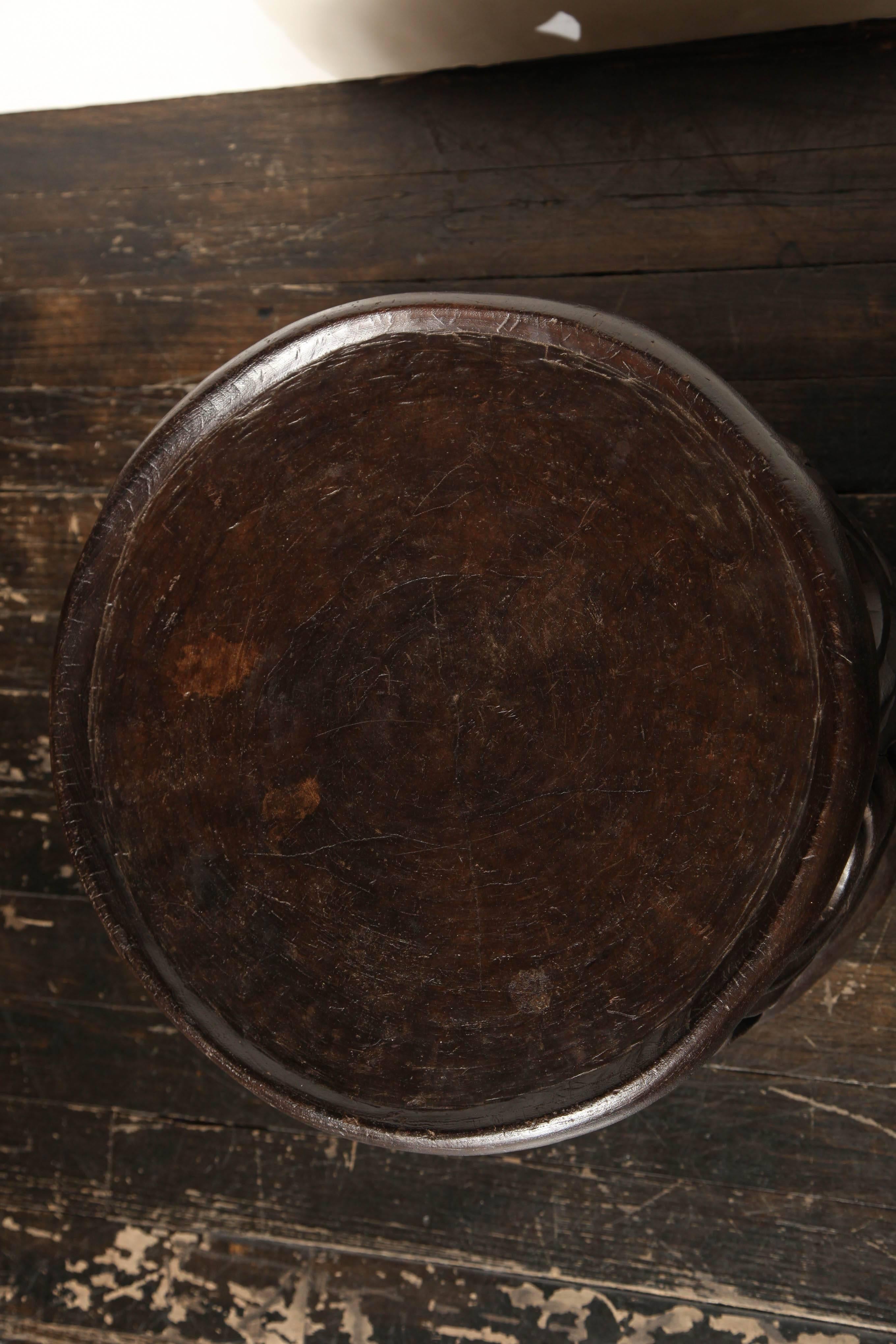 Hardwood Carved African Stool, Possibly Niger, circa 1940-1950