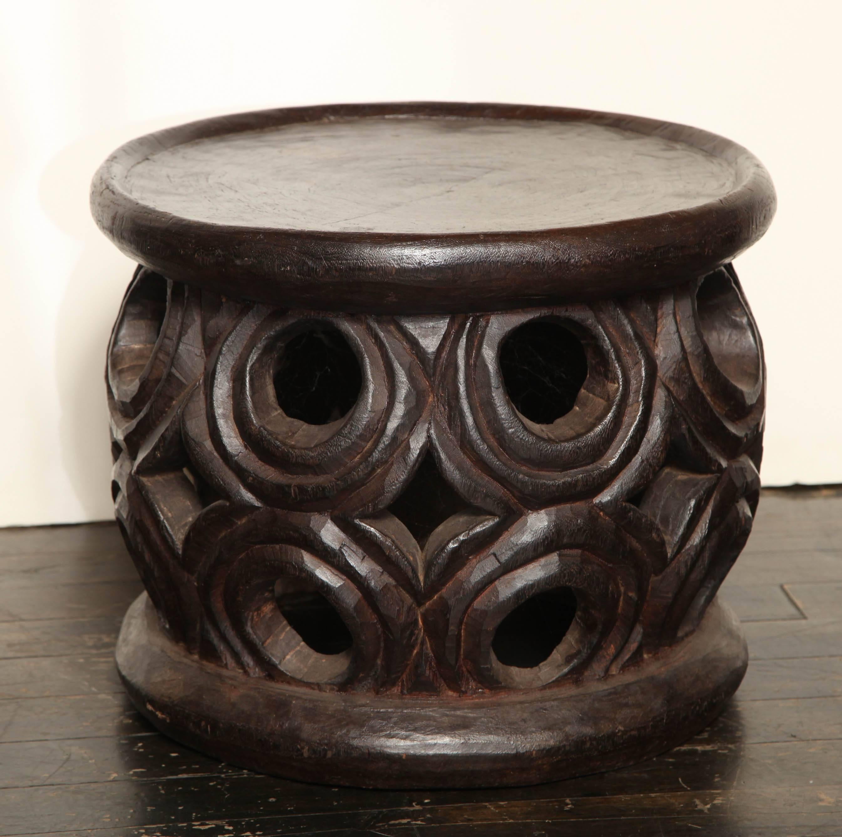 Carved African Stool, Possibly Niger, circa 1940-1950 1