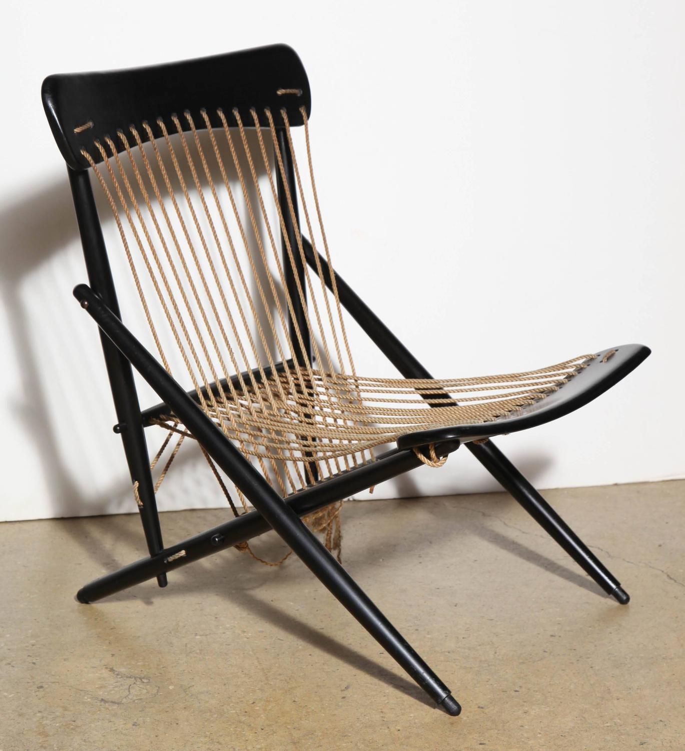 Pair of 1950s Maruni Rope Lounge Chairs at 1stdibs