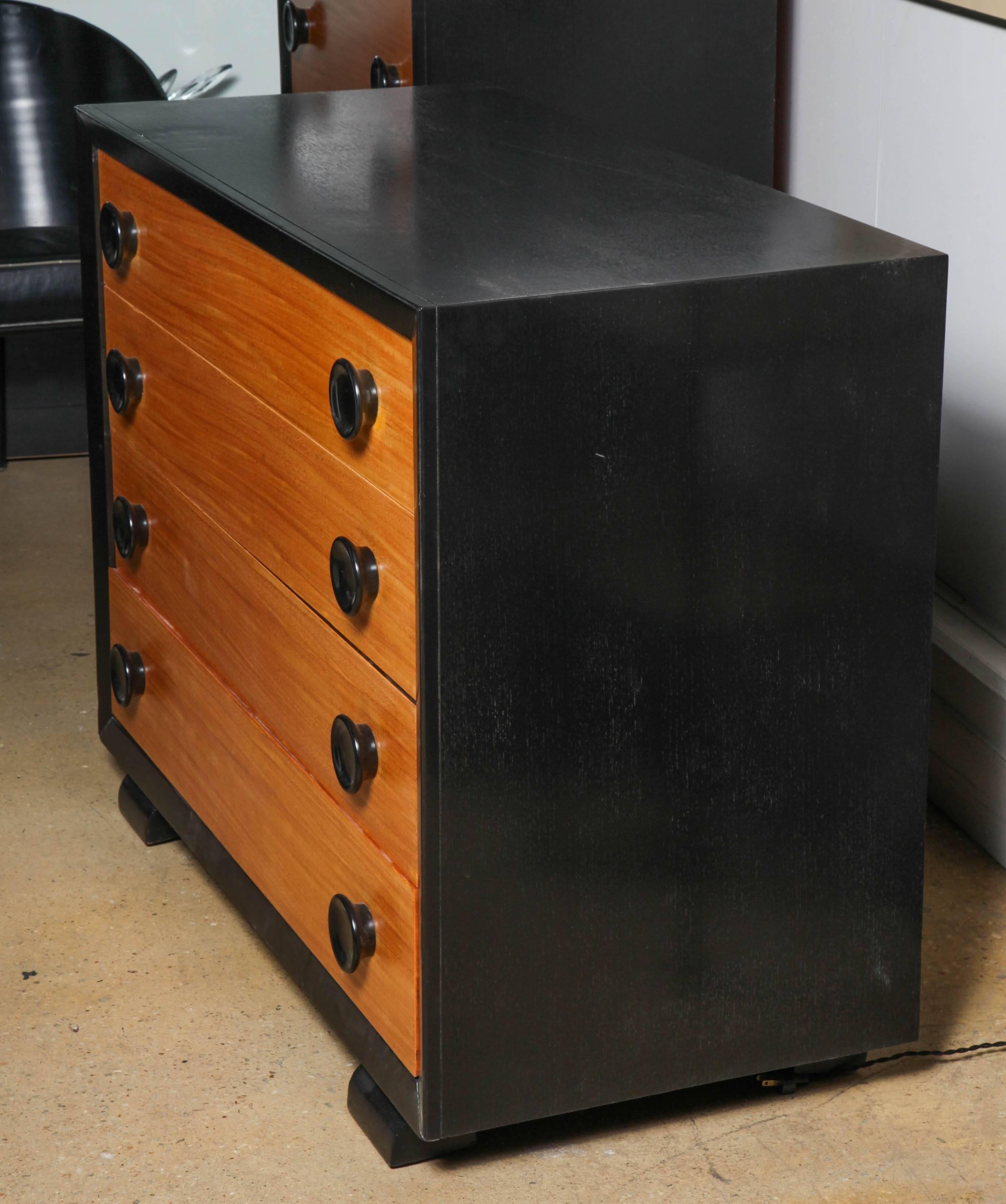 Low Americraft Art Deco style Mahogany Dresser  In Good Condition In Bainbridge, NY
