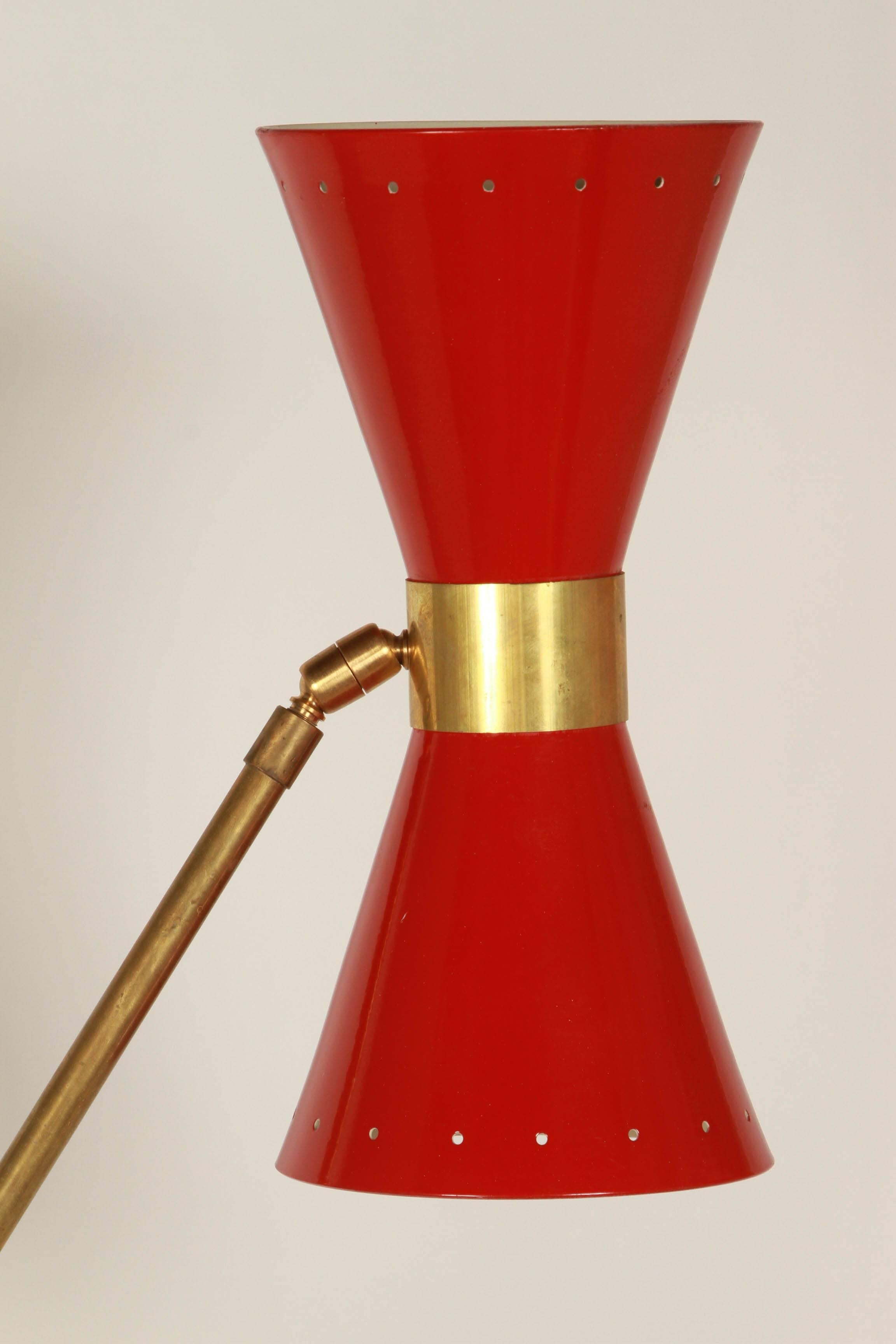 Brass Italian Counterweight Floor Lamp