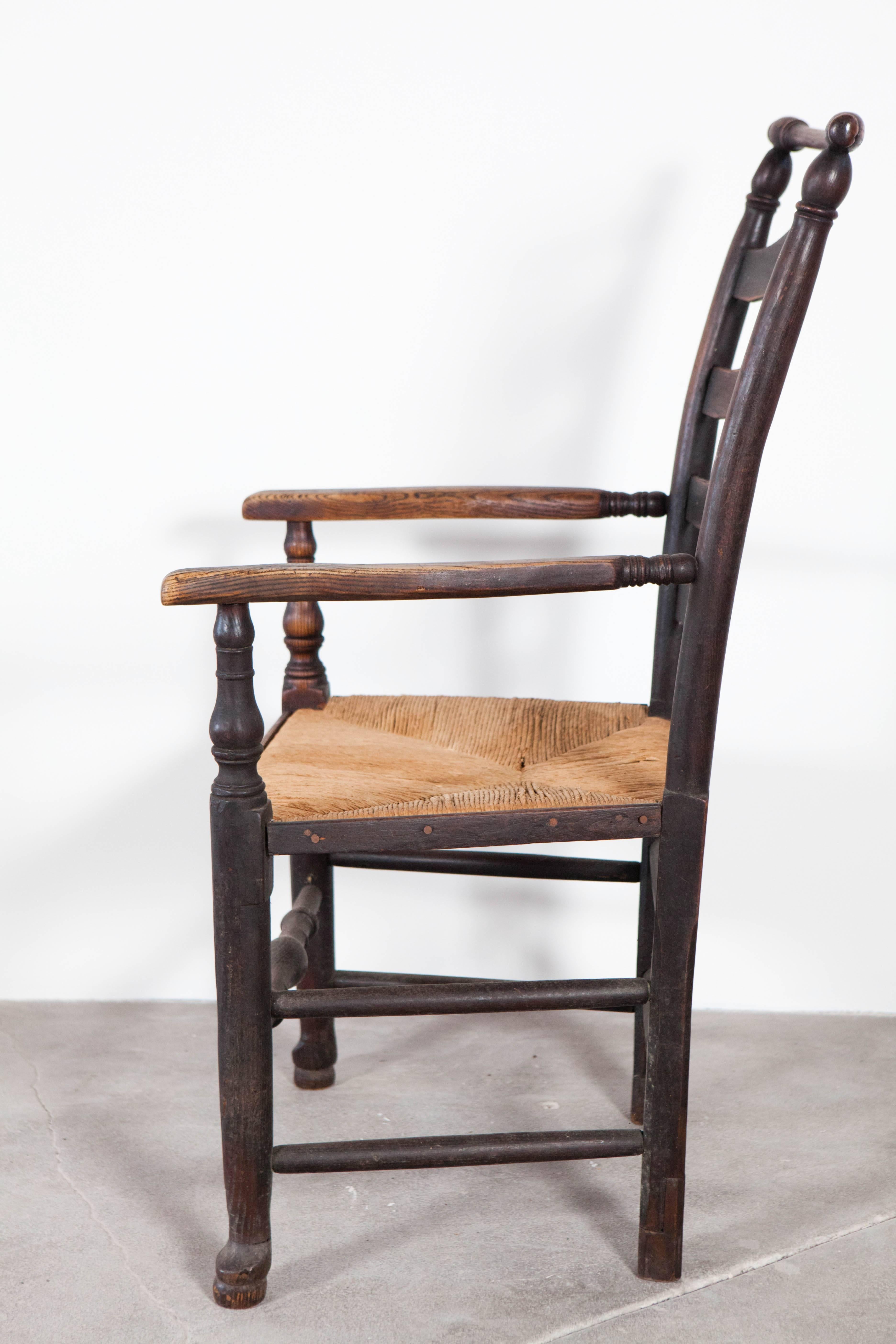 Set of Eight Early 19th Century Ladderback Dining Chairs 3