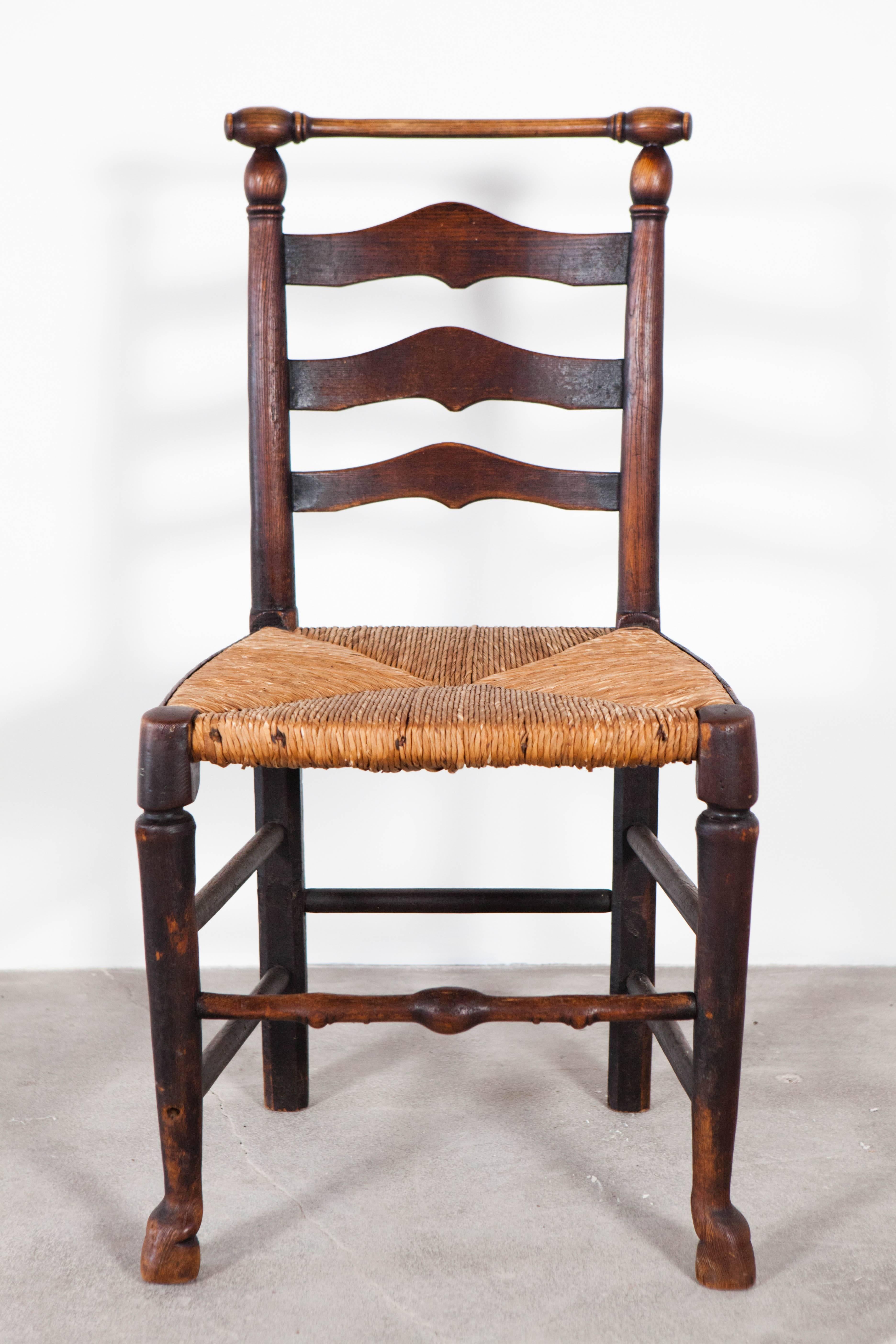 Set of Eight Early 19th Century Ladderback Dining Chairs 5