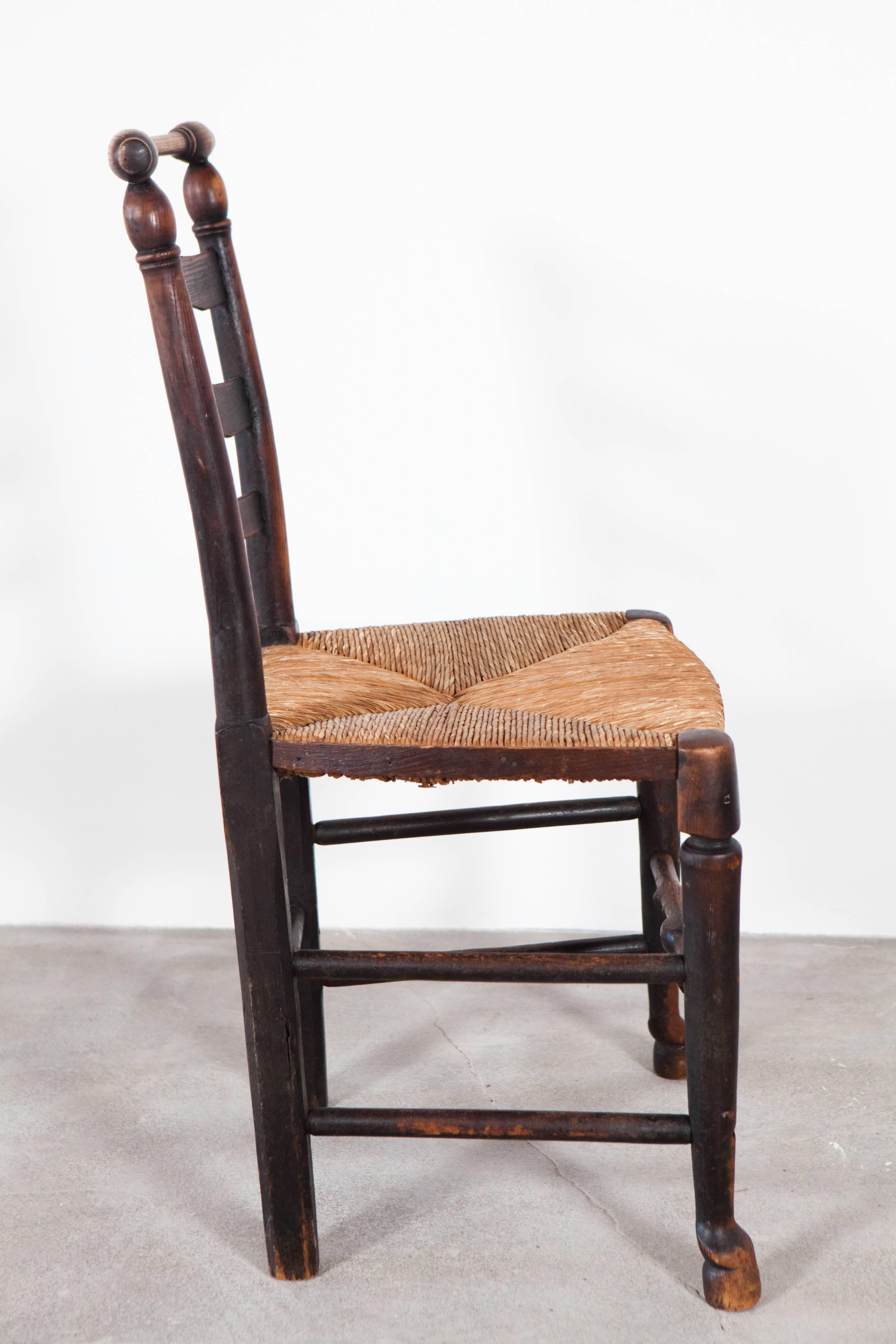 Set of Eight Early 19th Century Ladderback Dining Chairs 6