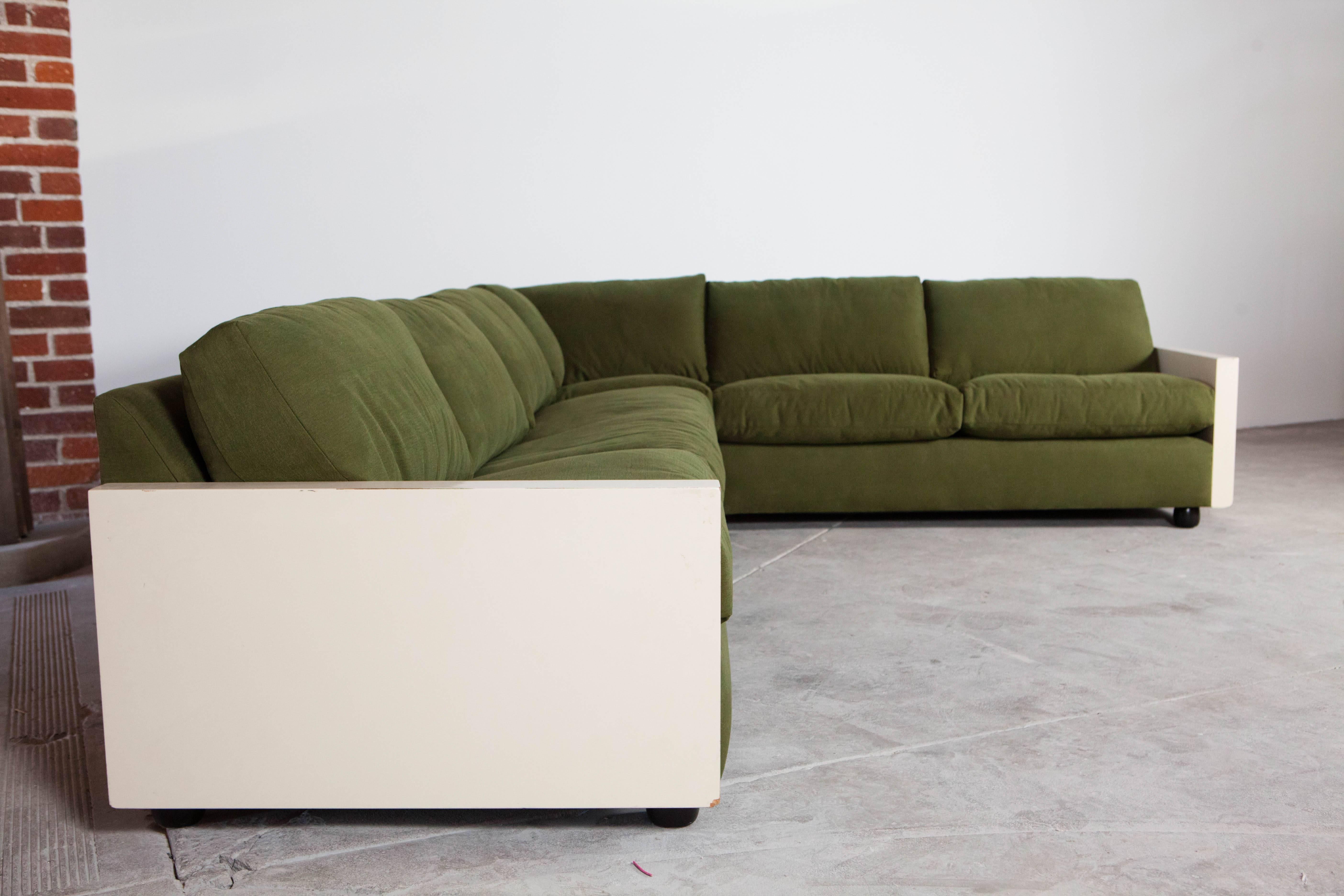 American Midcentury Two-Piece Sectional in the Style of Milo Baughman