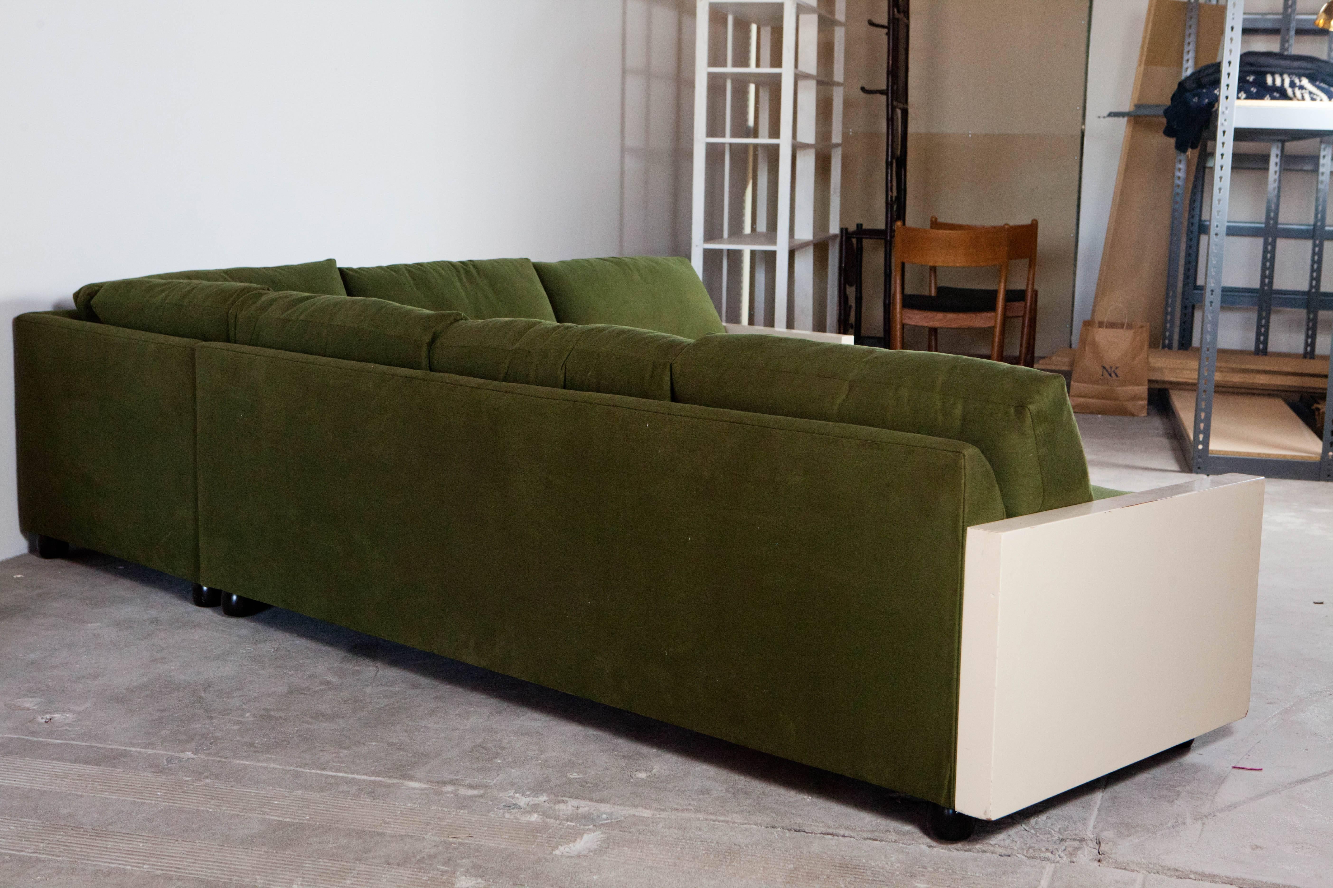 Late 20th Century Midcentury Two-Piece Sectional in the Style of Milo Baughman