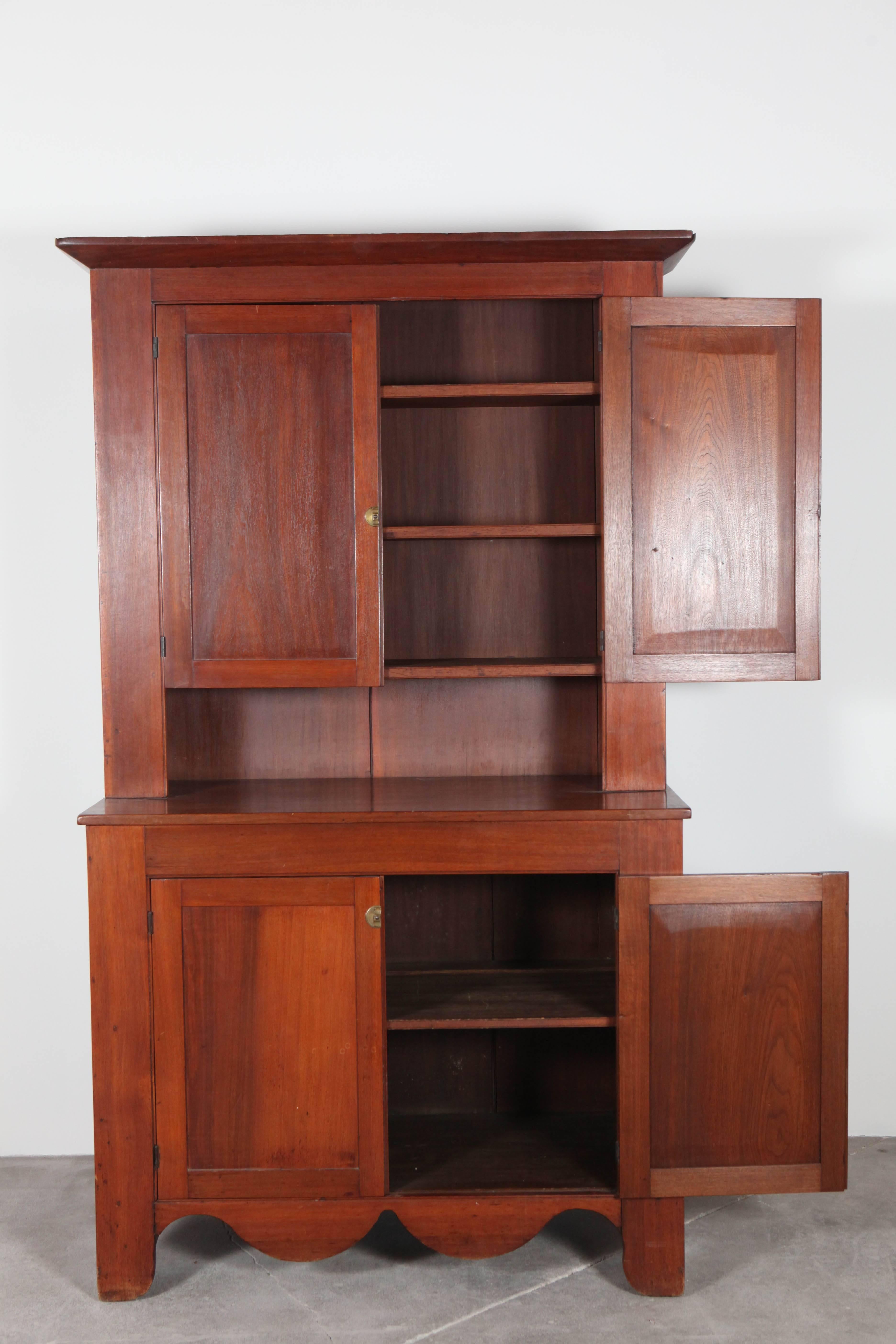 Cherry Wood Cabinet and Hutch 1