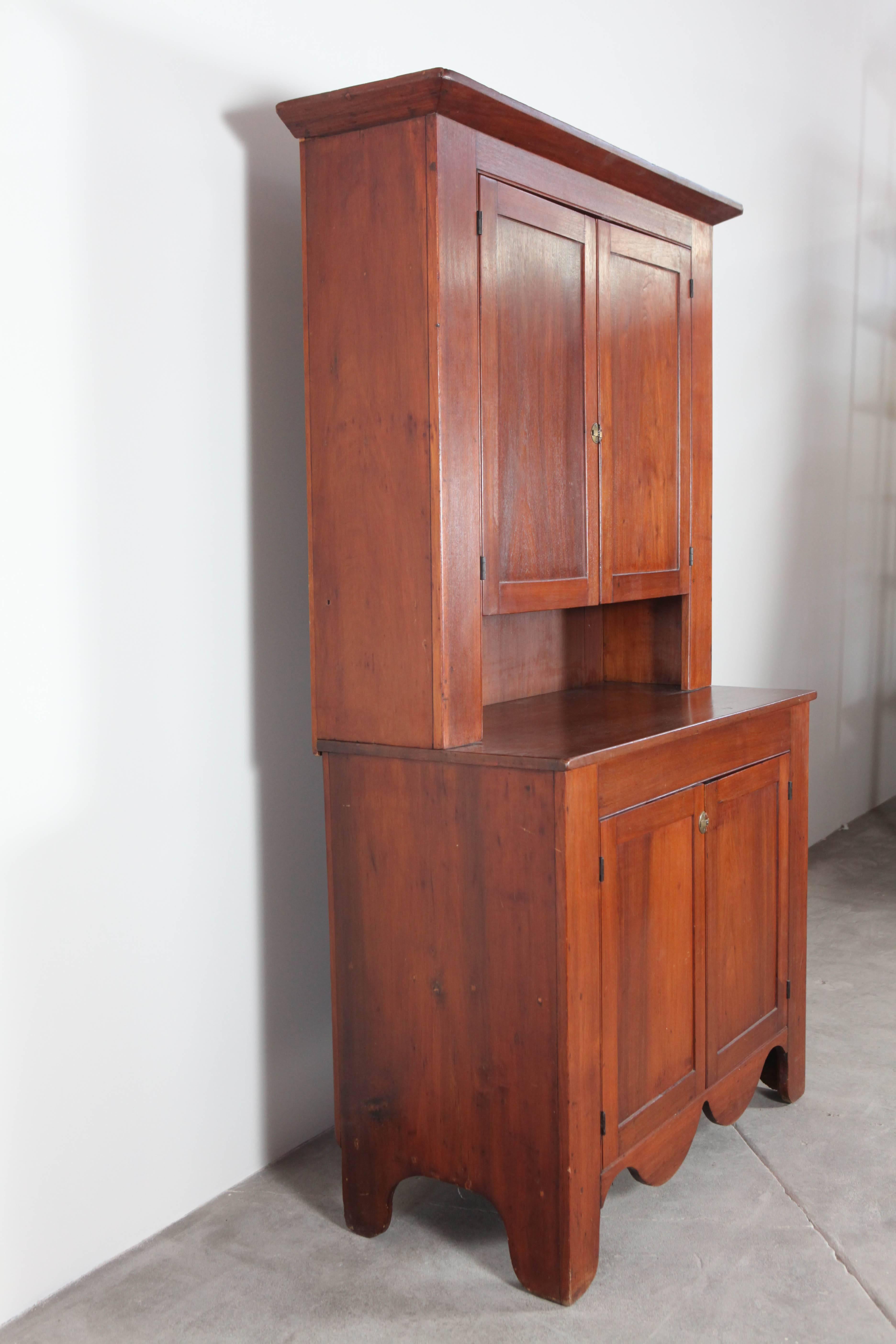 Cherry Wood Cabinet and Hutch 2