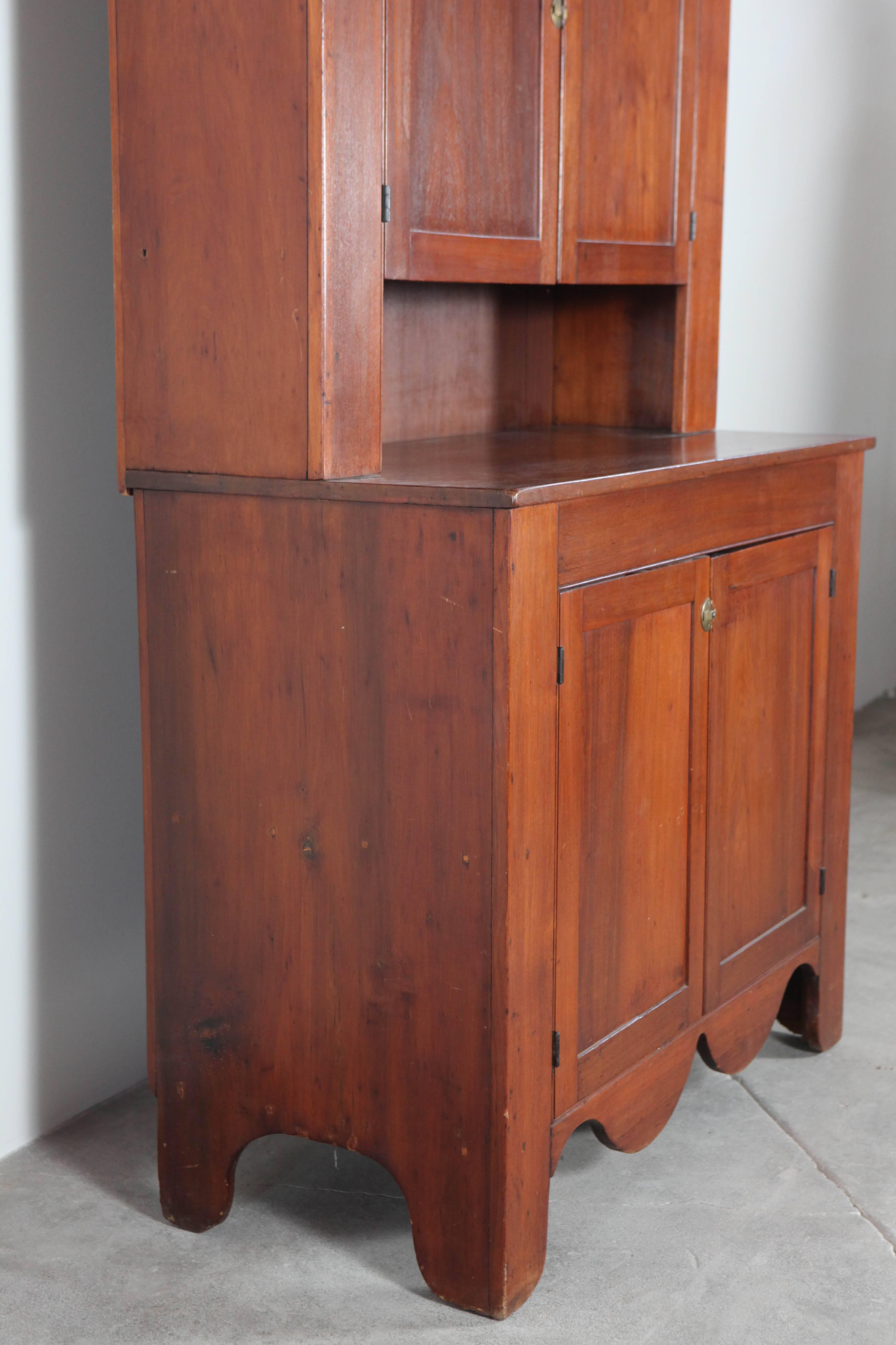Cherry Wood Cabinet and Hutch 3