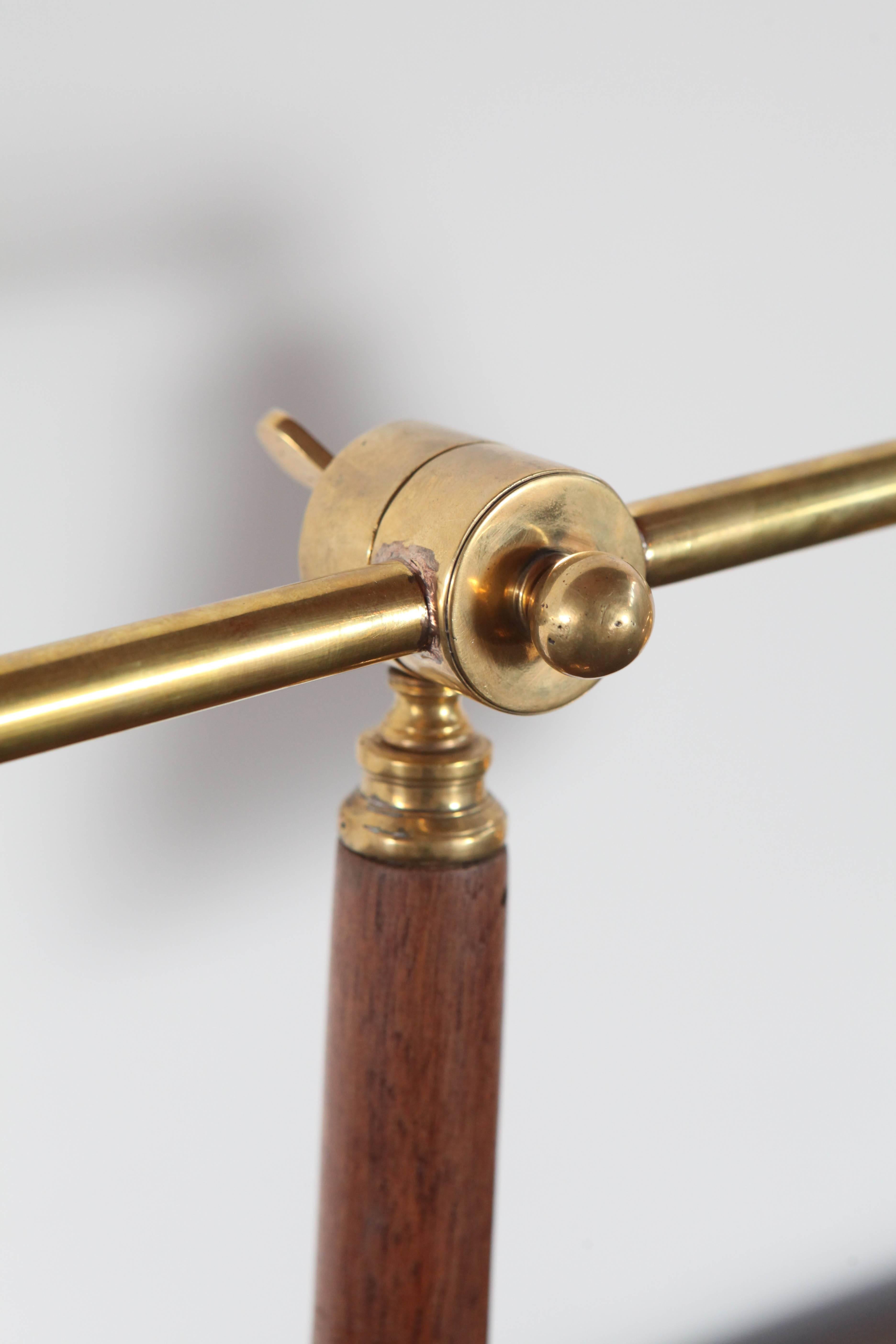 Teak and Brass Task Lamp 1