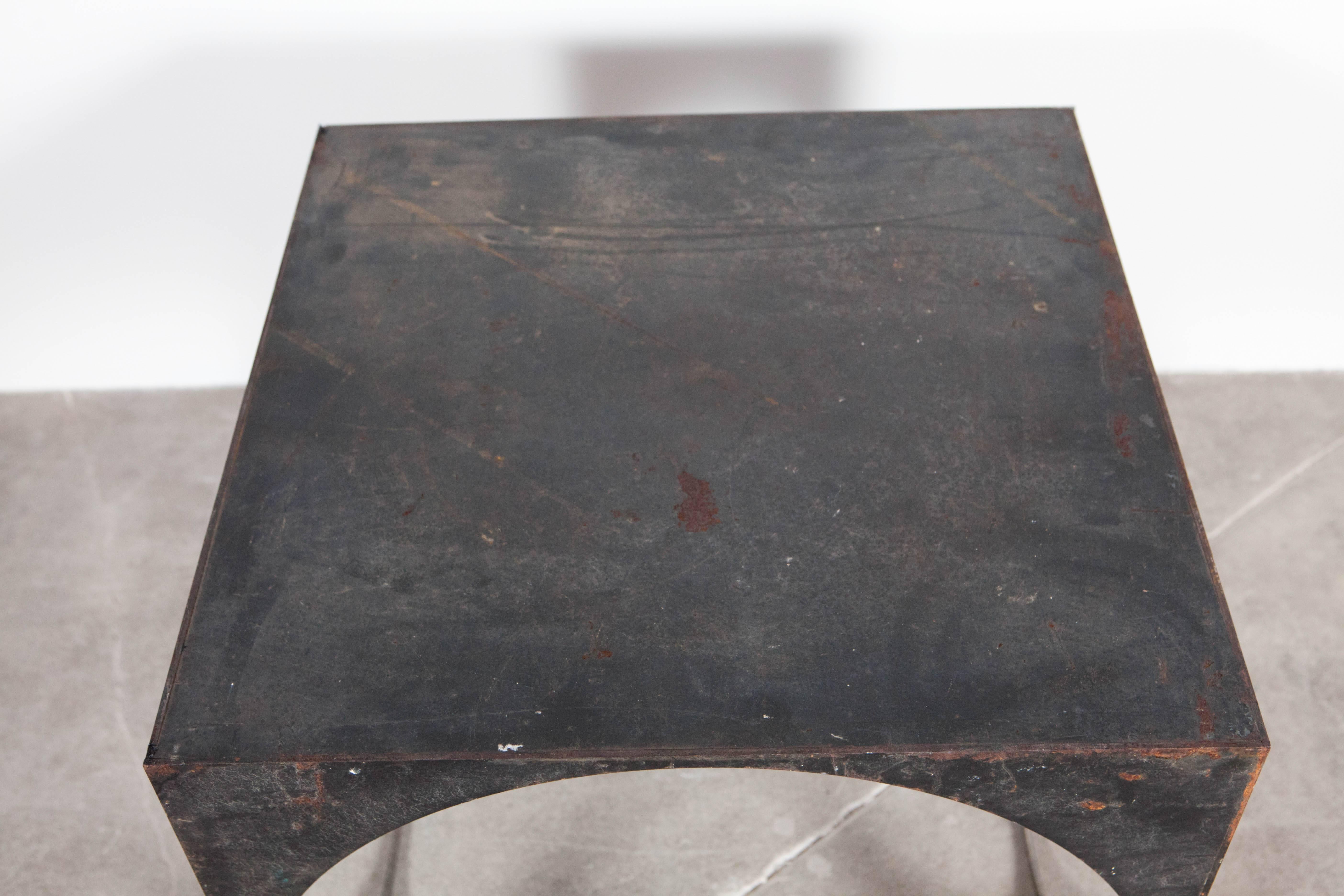 Iron Cutout Circle Cube Side Tables In Good Condition In Los Angeles, CA