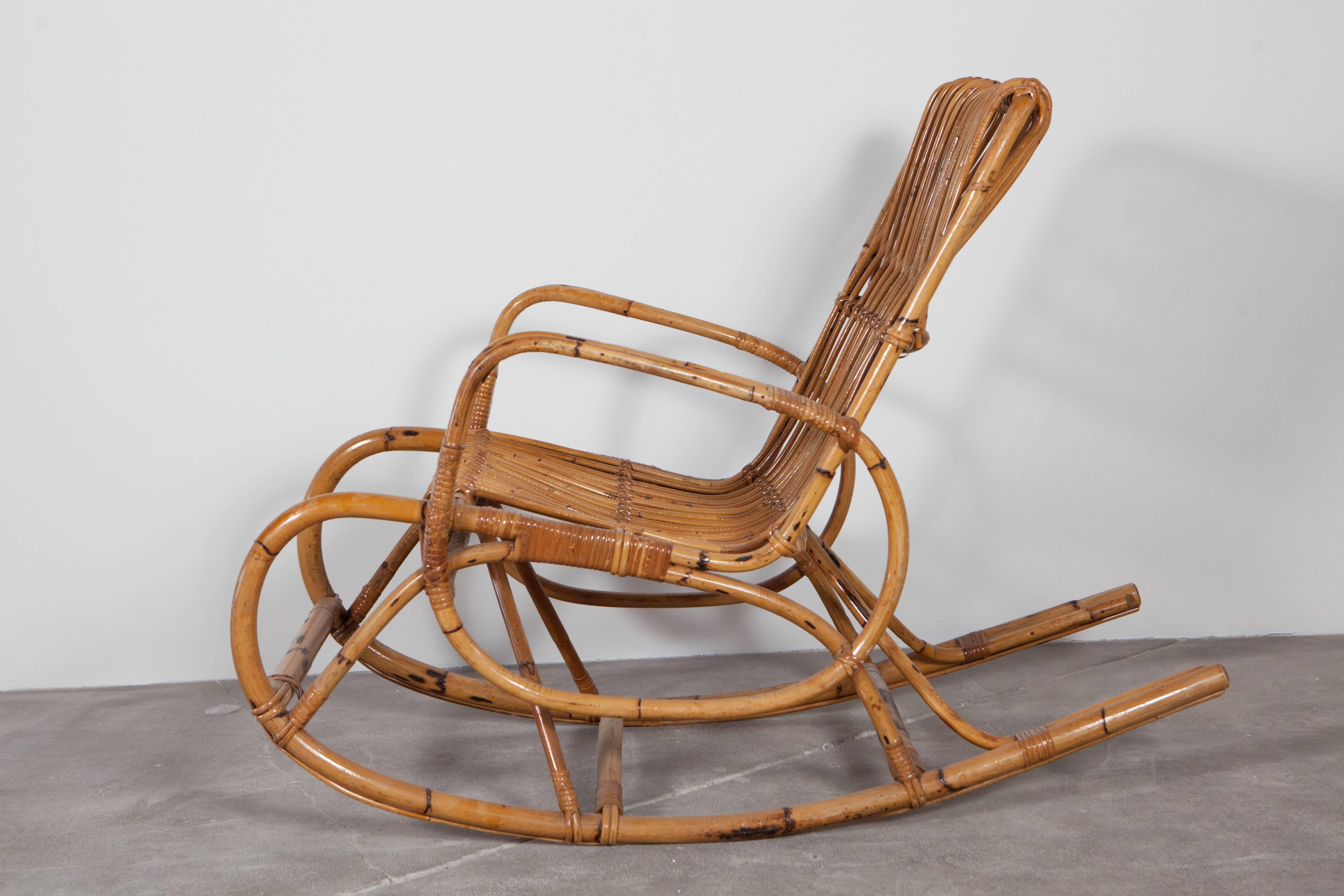 rocking chair bamboo