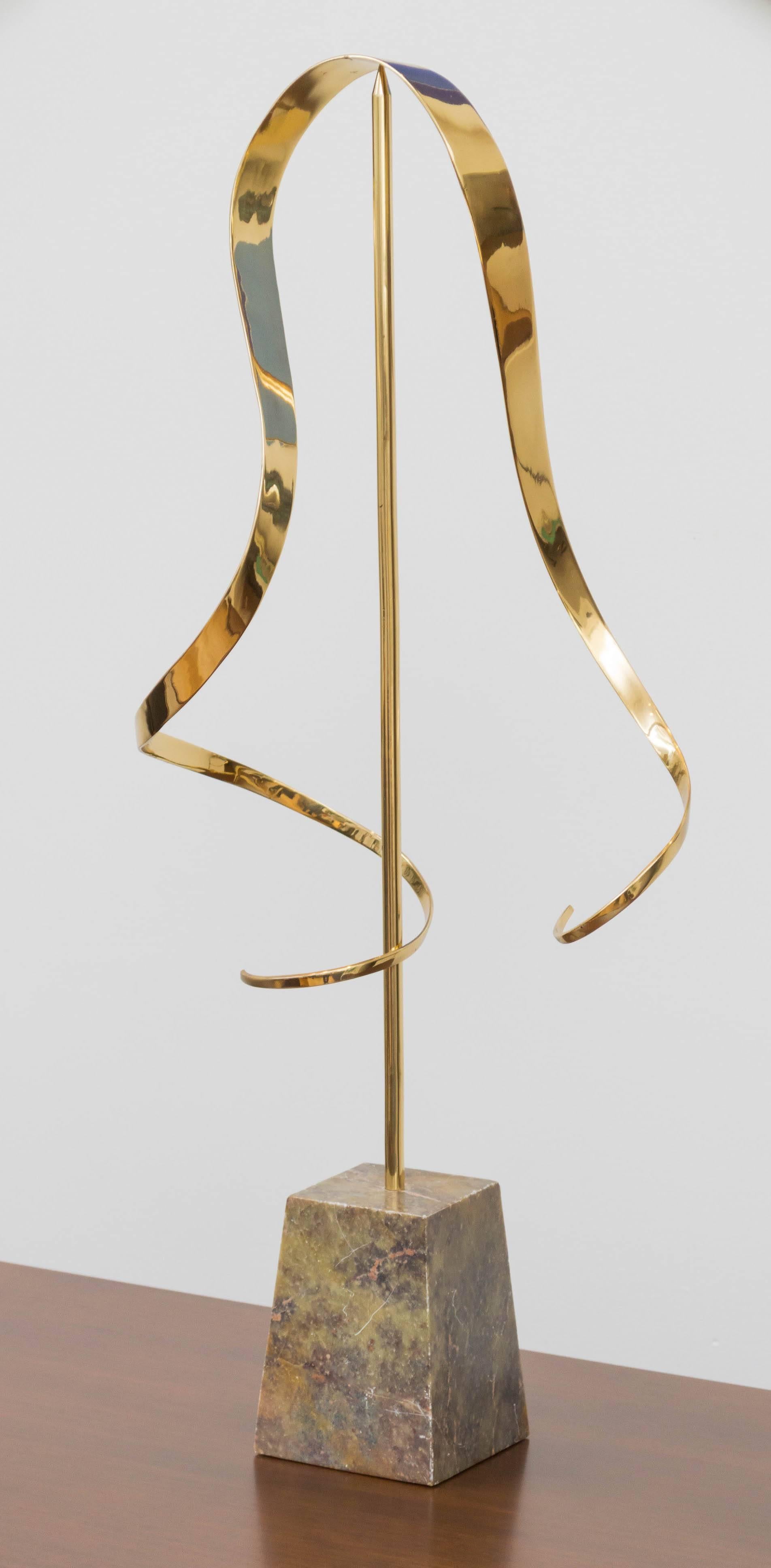 Mid-20th Century Polished Brass Kinetic Sculpture For Sale