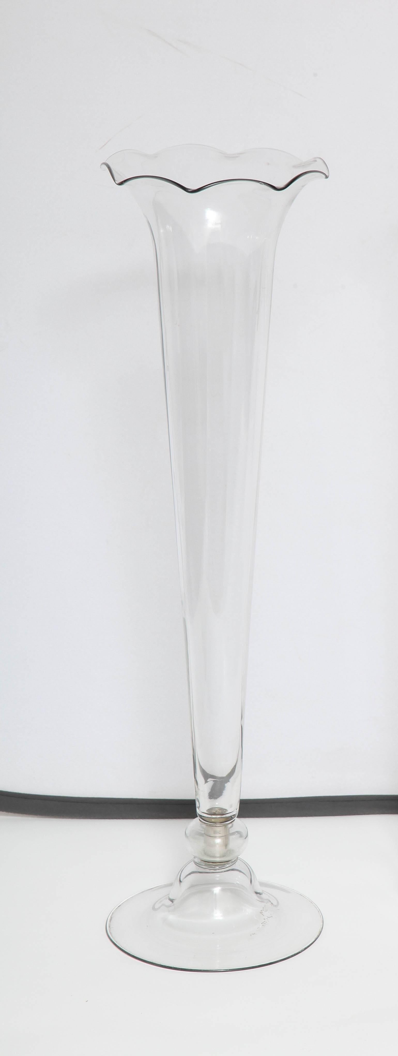 This vase is a beautiful Second Empire lily or bud vase in a Classic trumpet shape measuring 35