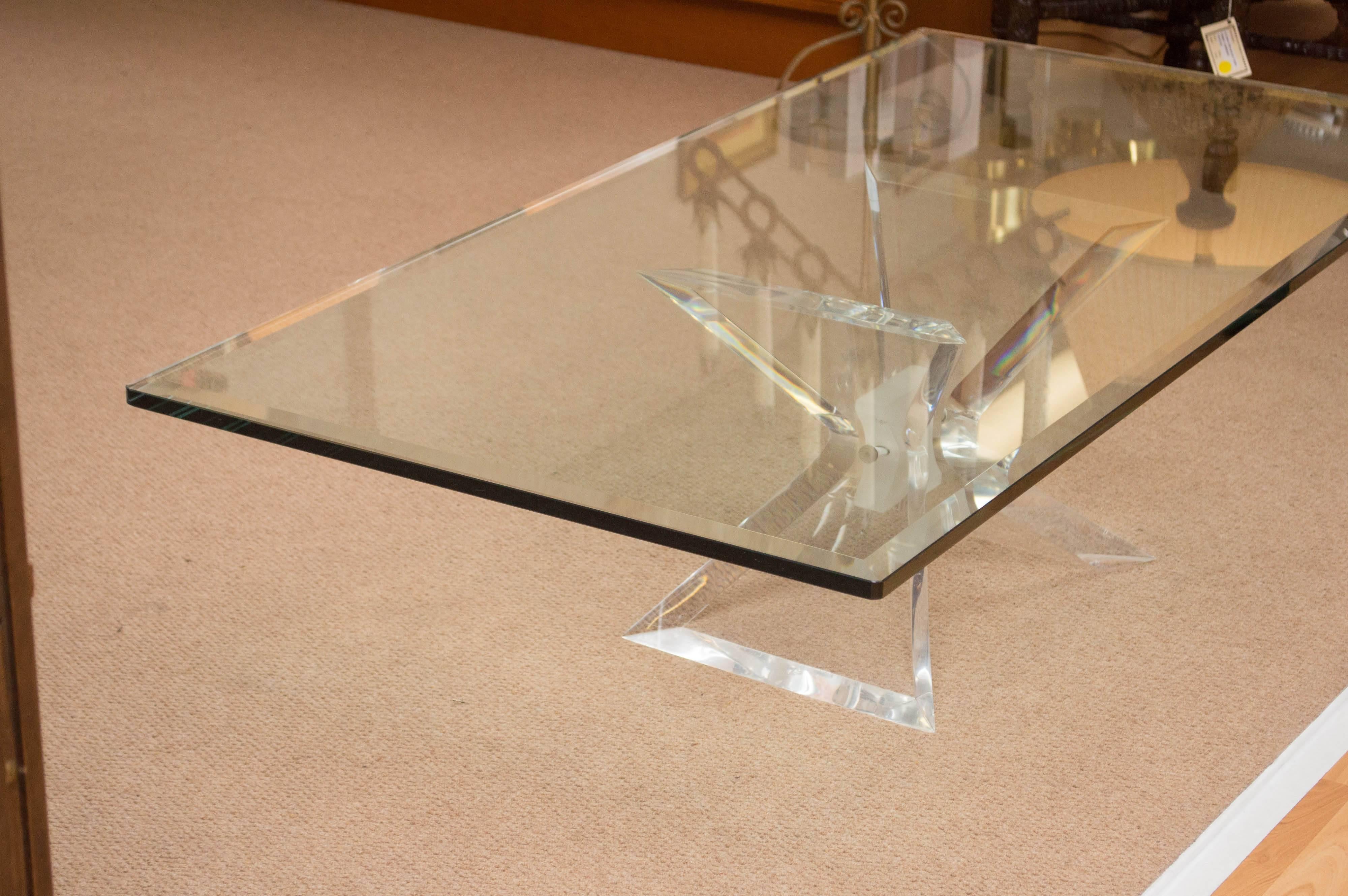 Lion in Frost Lucite Coffee Table, by Leon Frost 3