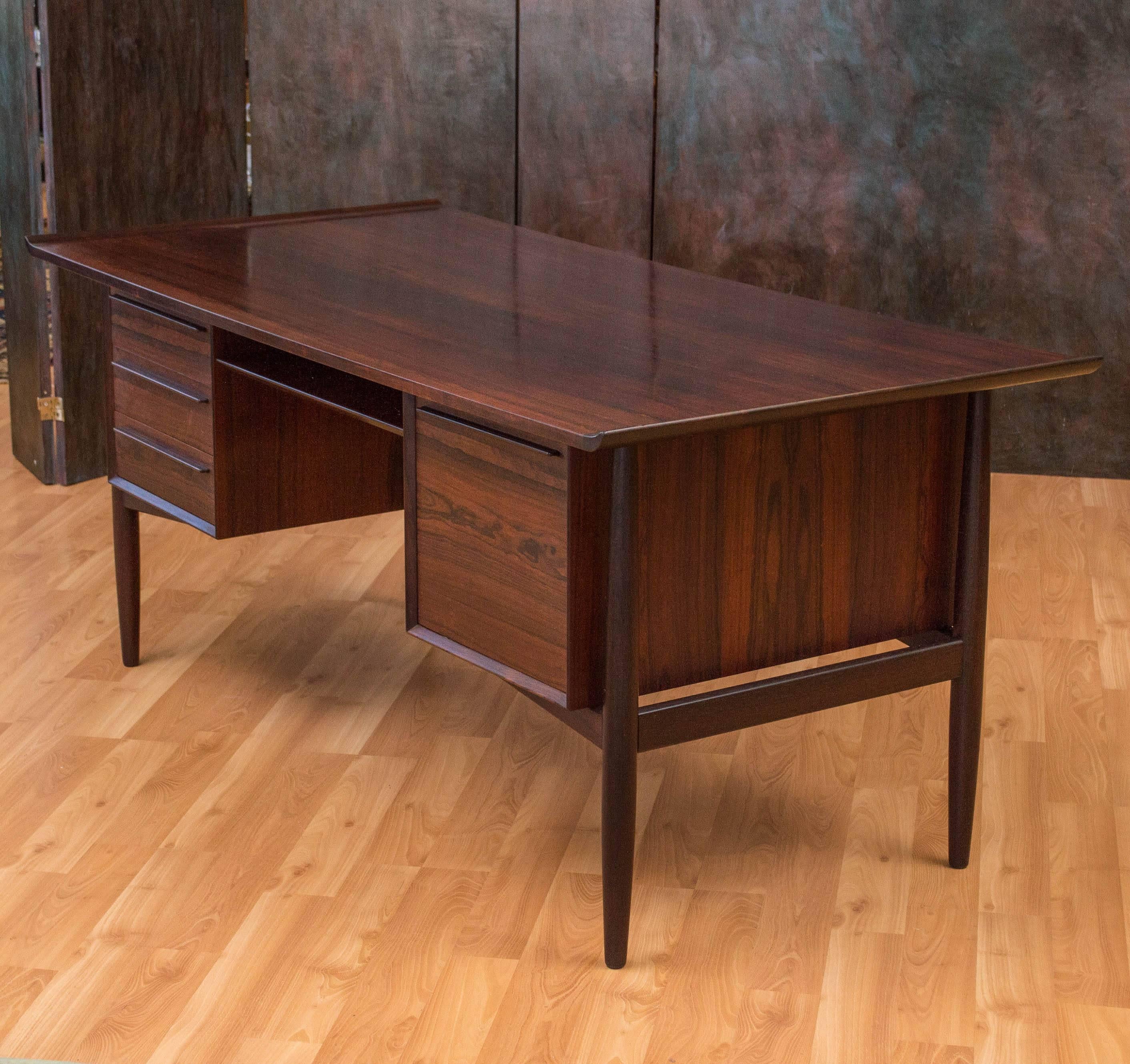 Executive Rosewood Desk by Svend Aage Madsen In Excellent Condition In San Francisco, CA