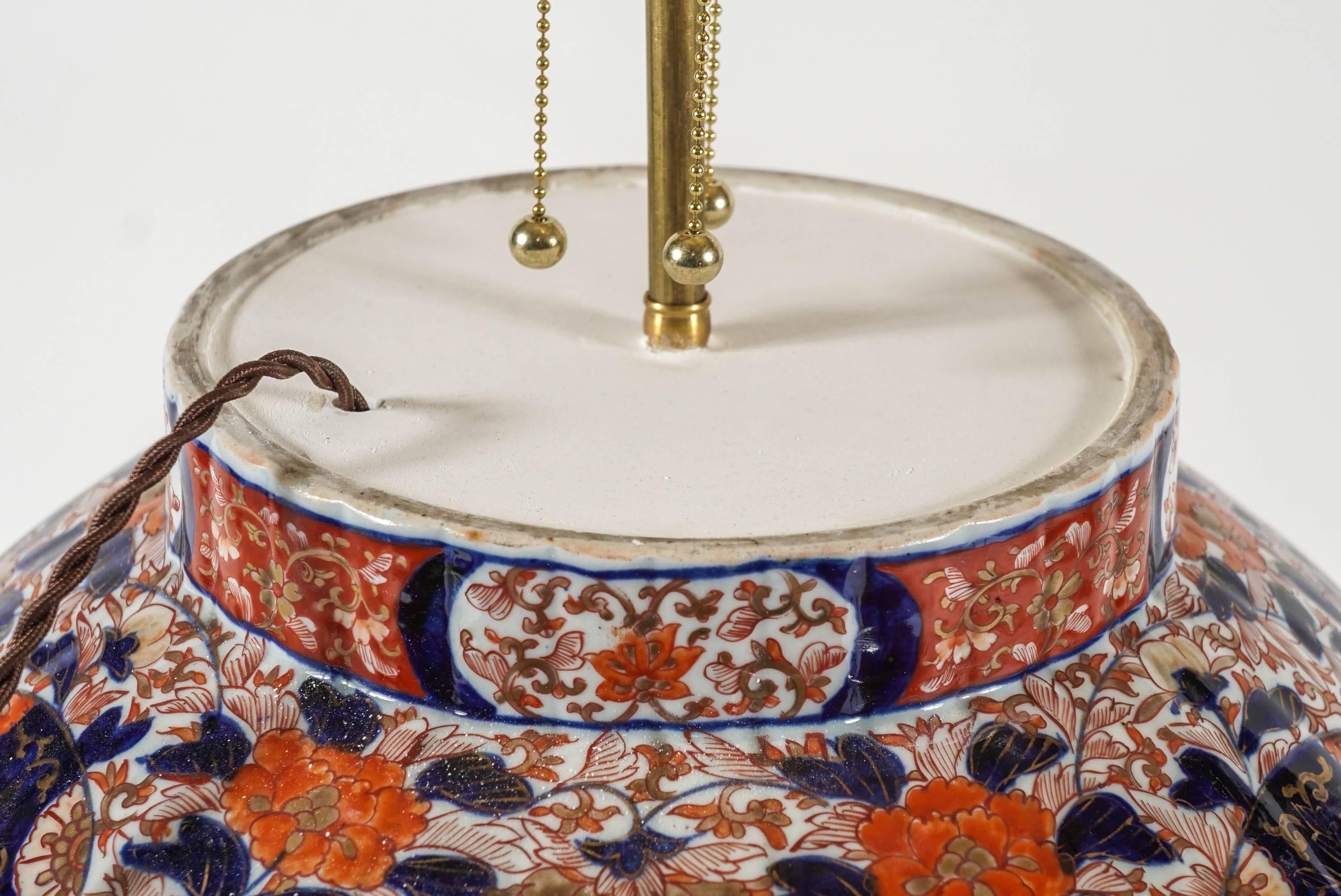 Imari Table Lamp of Large Scale, Japan, circa 1880 In Good Condition In Kinderhook, NY