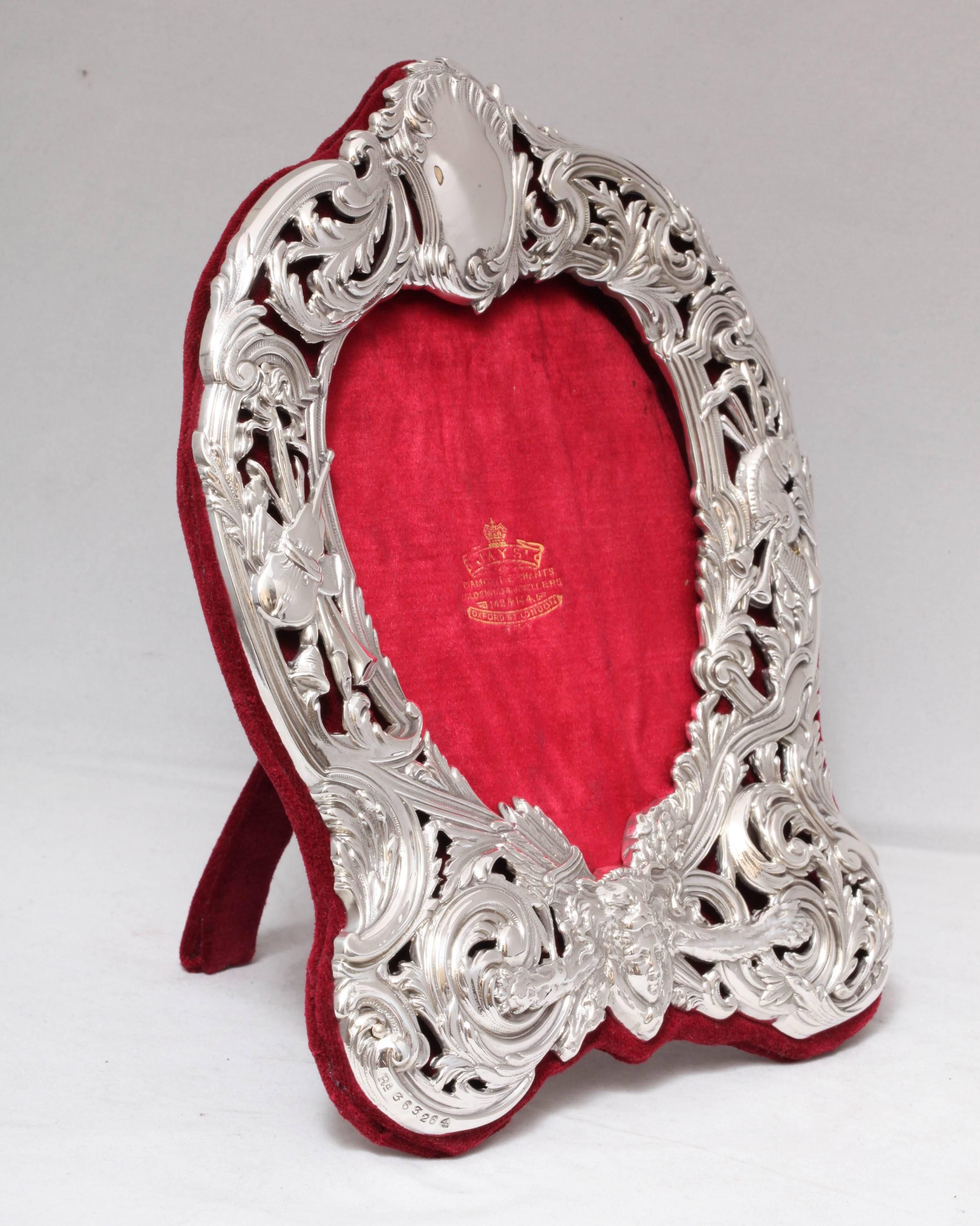 Victorian Sterling Silver HeartShaped Picture Frame at 1stDibs