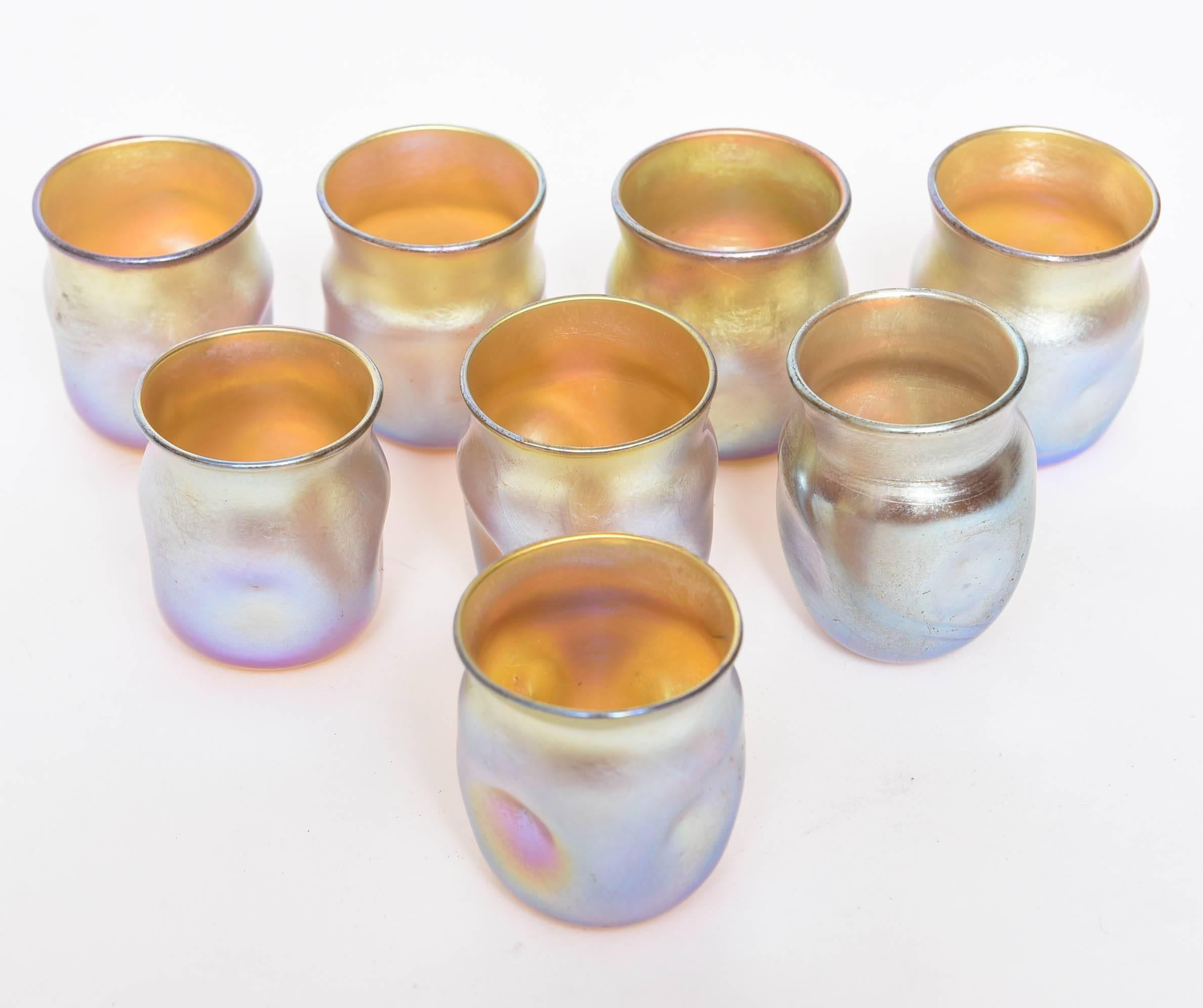 Tiffany Studios Decanter and Eight Glasses 2