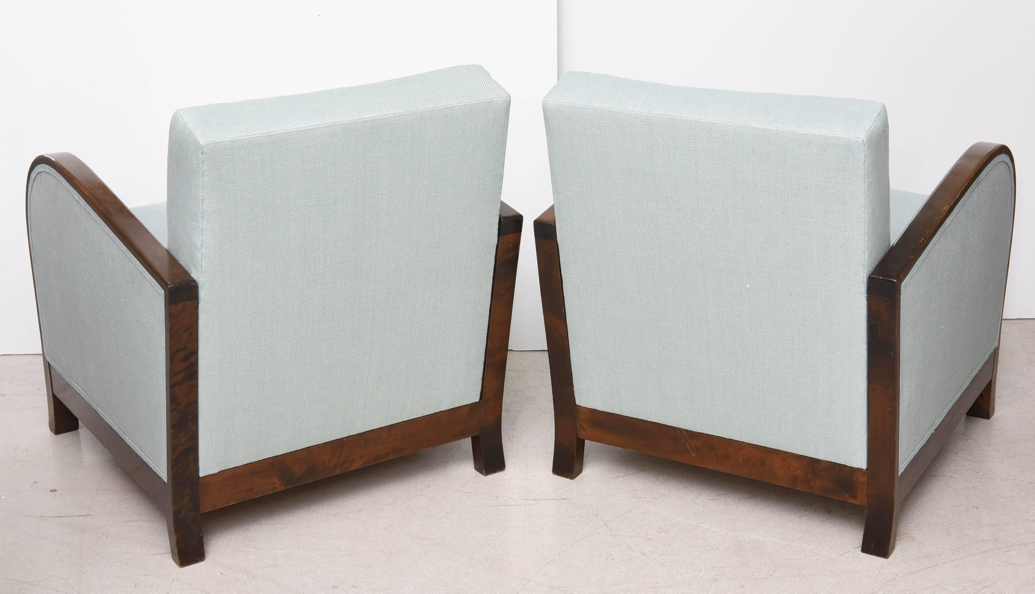 Pair of Swedish Art Deco Club Chairs 1