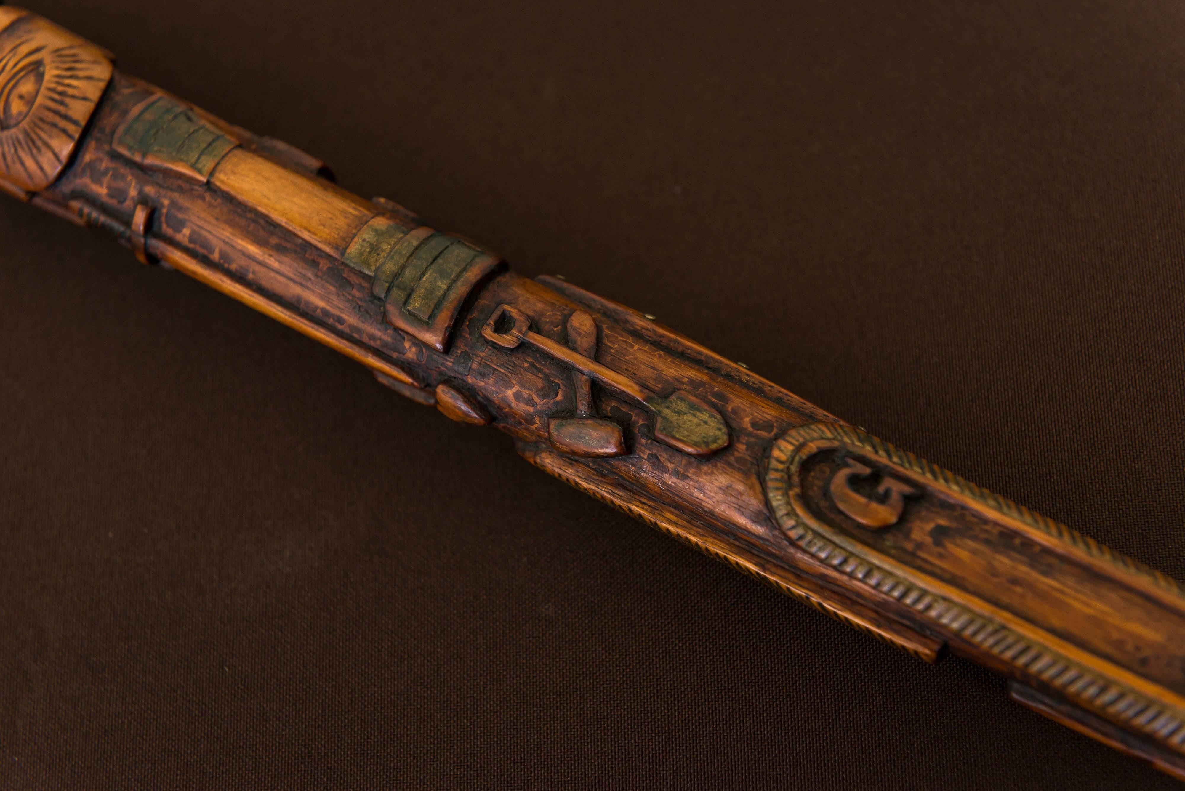 Late 19th Century American Folk Art Masonic Cane or Stick 3