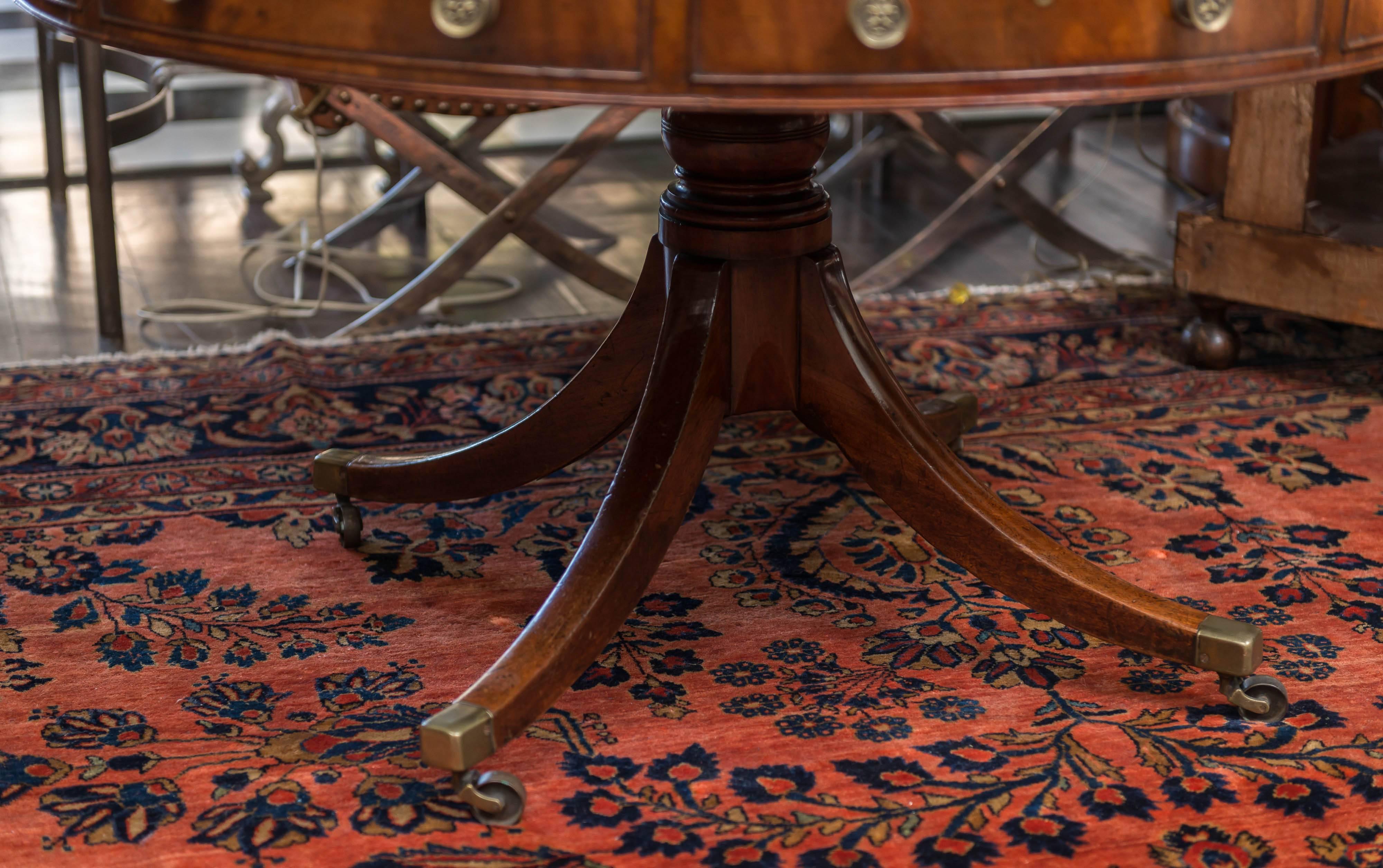 19th Century English Regency Mahogany Library Table In Good Condition In San Francisco, CA