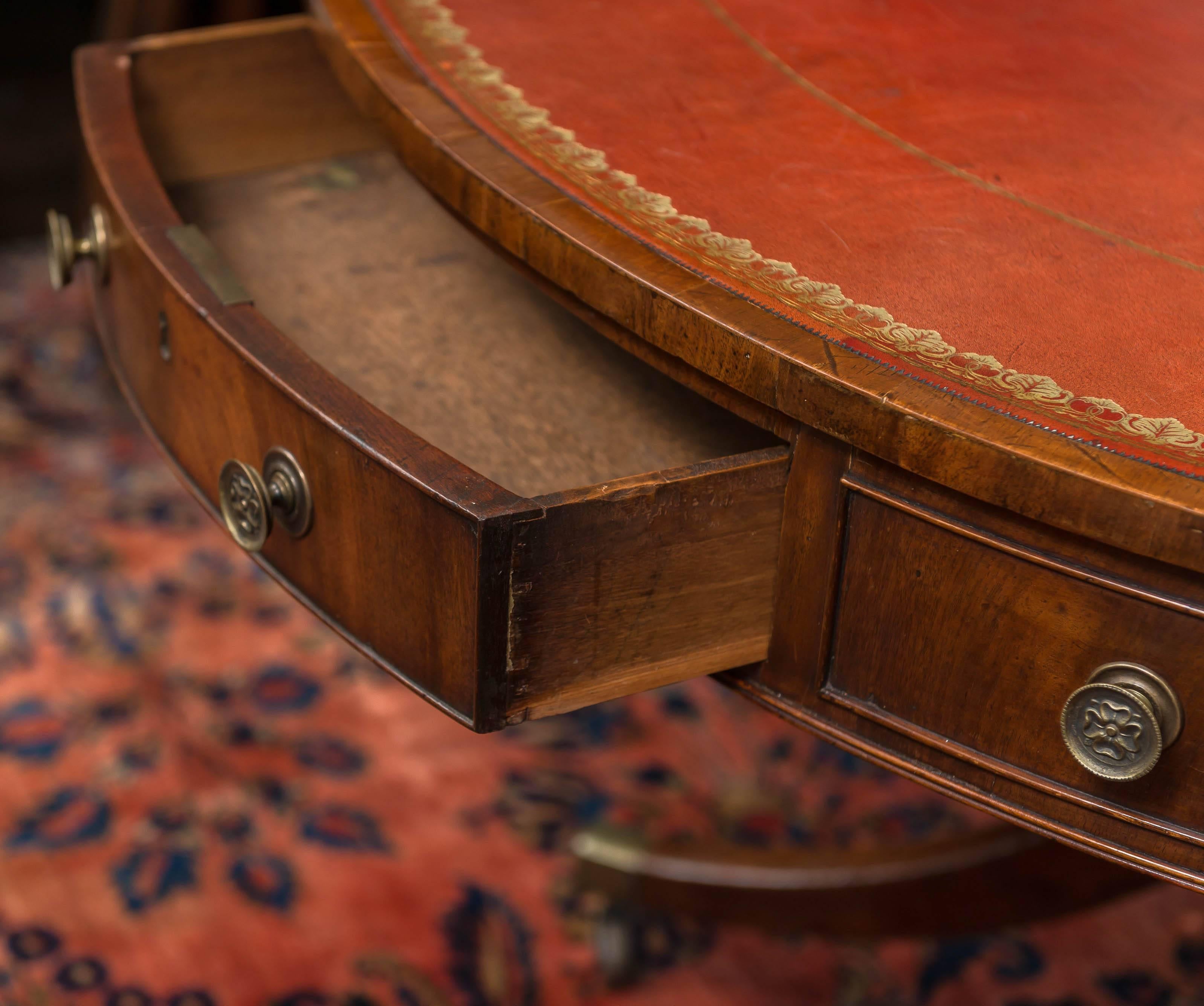 Early 19th Century 19th Century English Regency Mahogany Library Table