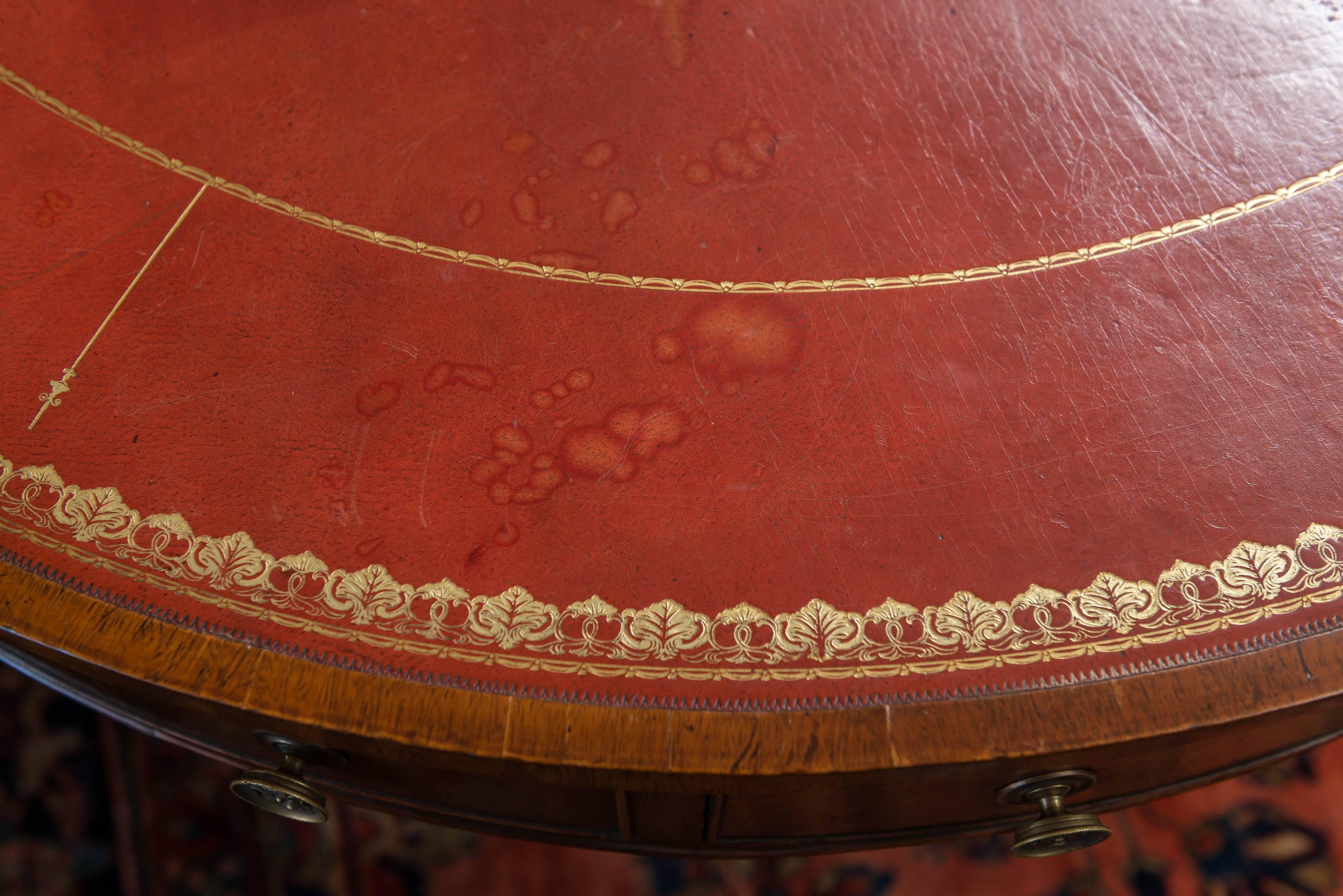 19th Century English Regency Mahogany Library Table 2