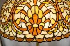 Bleiglas-Tischlampe von Lamb Bros. um 1915