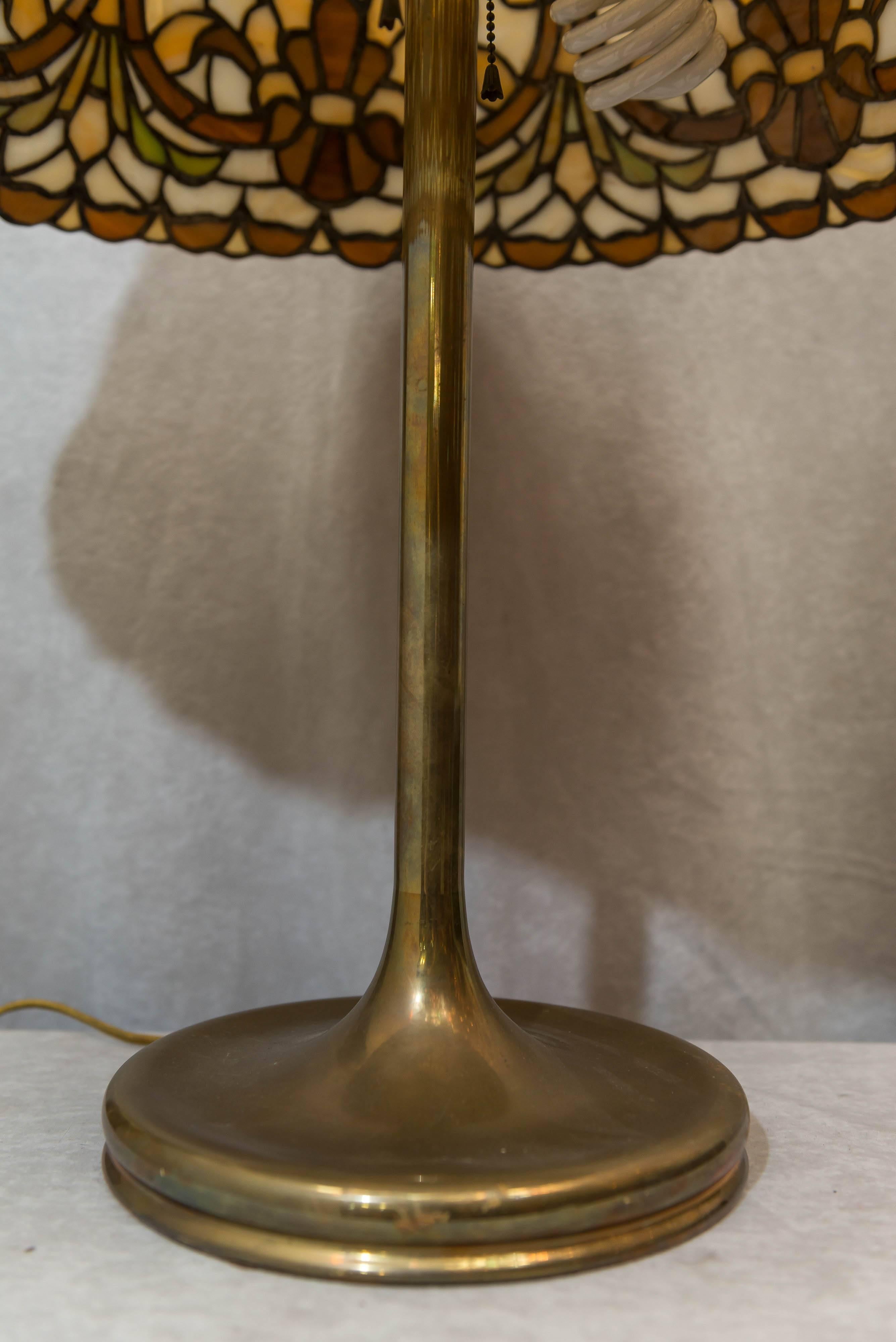 Leaded Glass Table Lamp by Lamb Bros., circa 1915 2