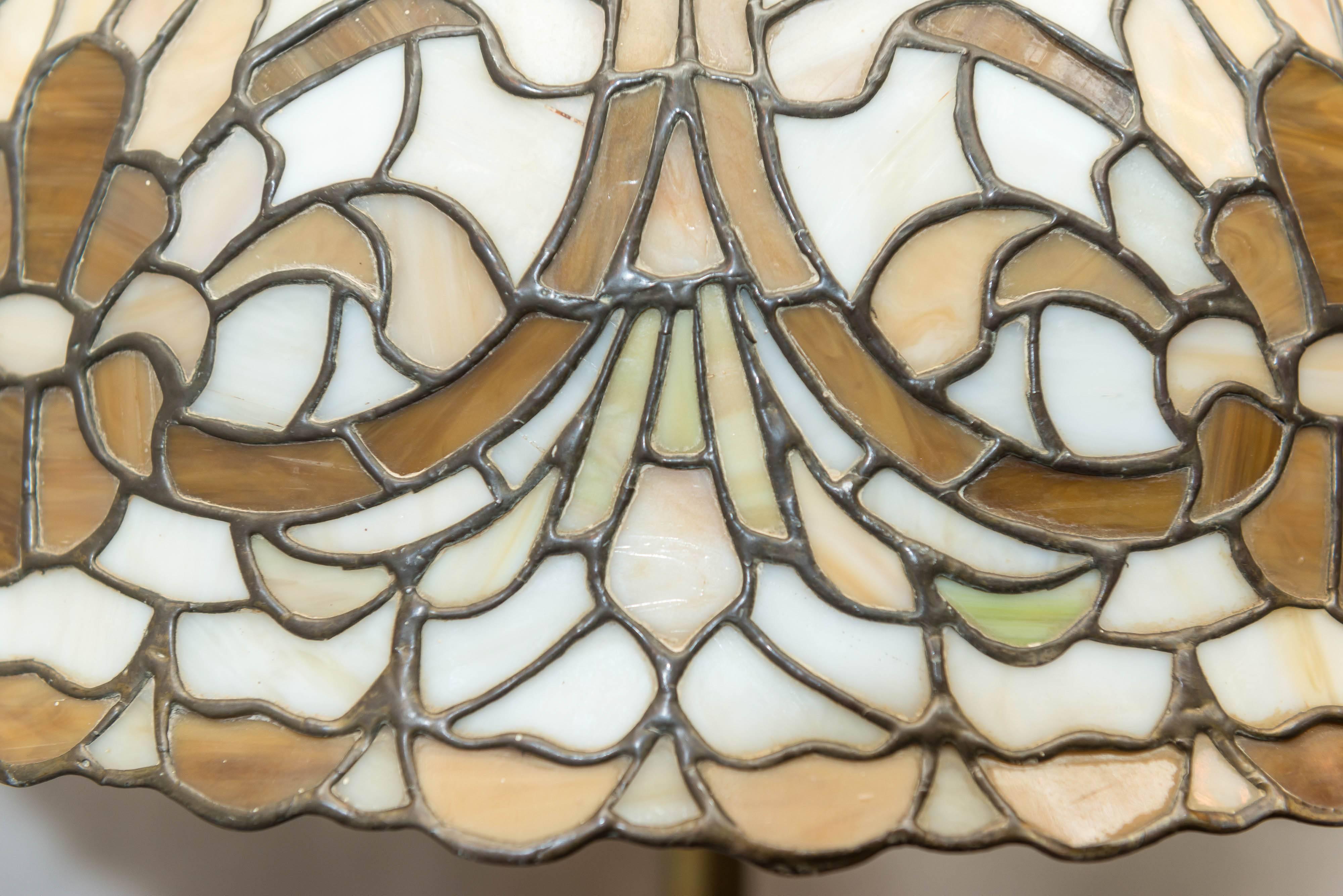 Leaded Glass Table Lamp by Lamb Bros., circa 1915 3