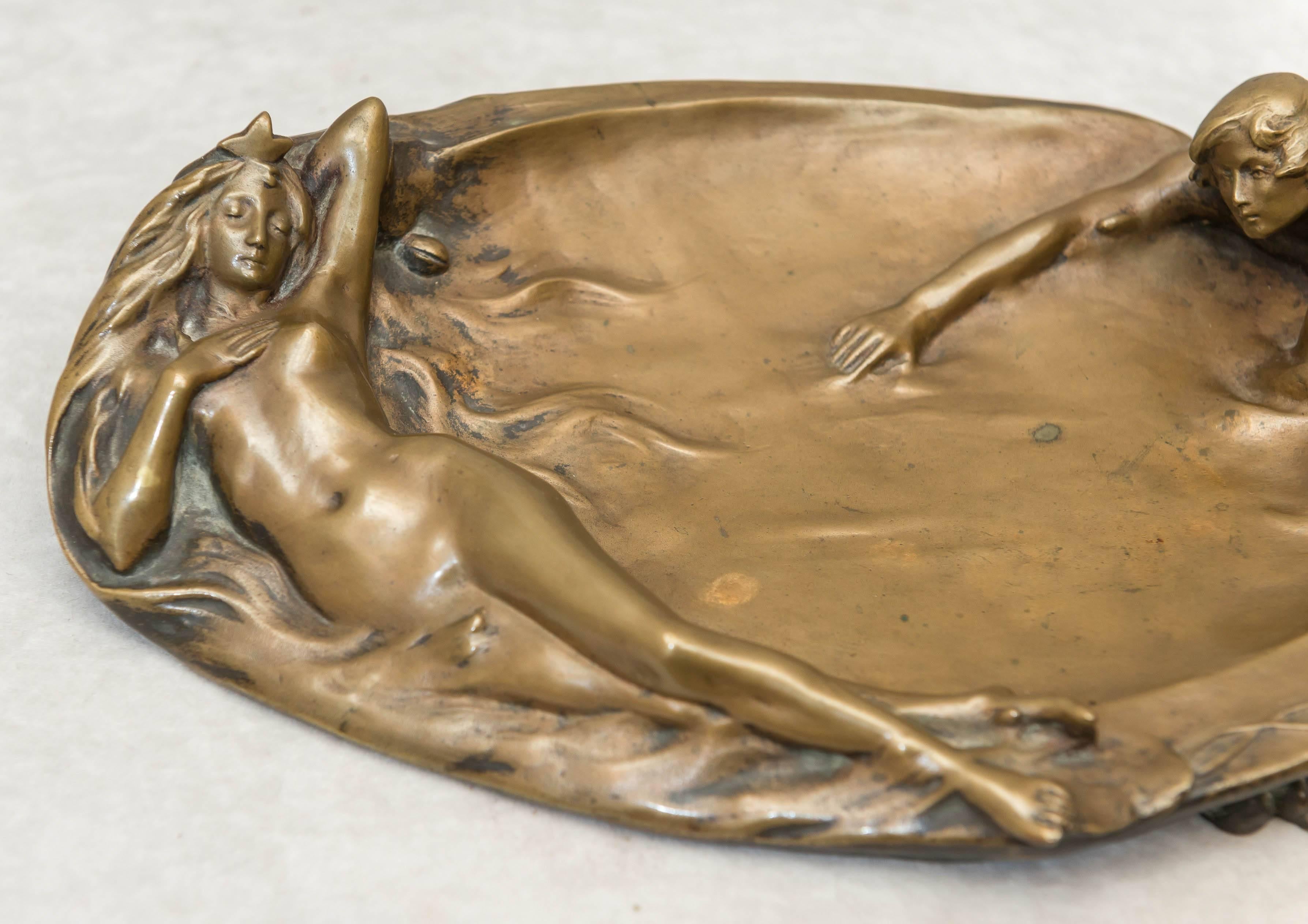 Austrian Art Nouveau Bronze Tray