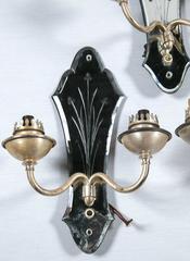 Set of Four Pair French Mirrored Sconces