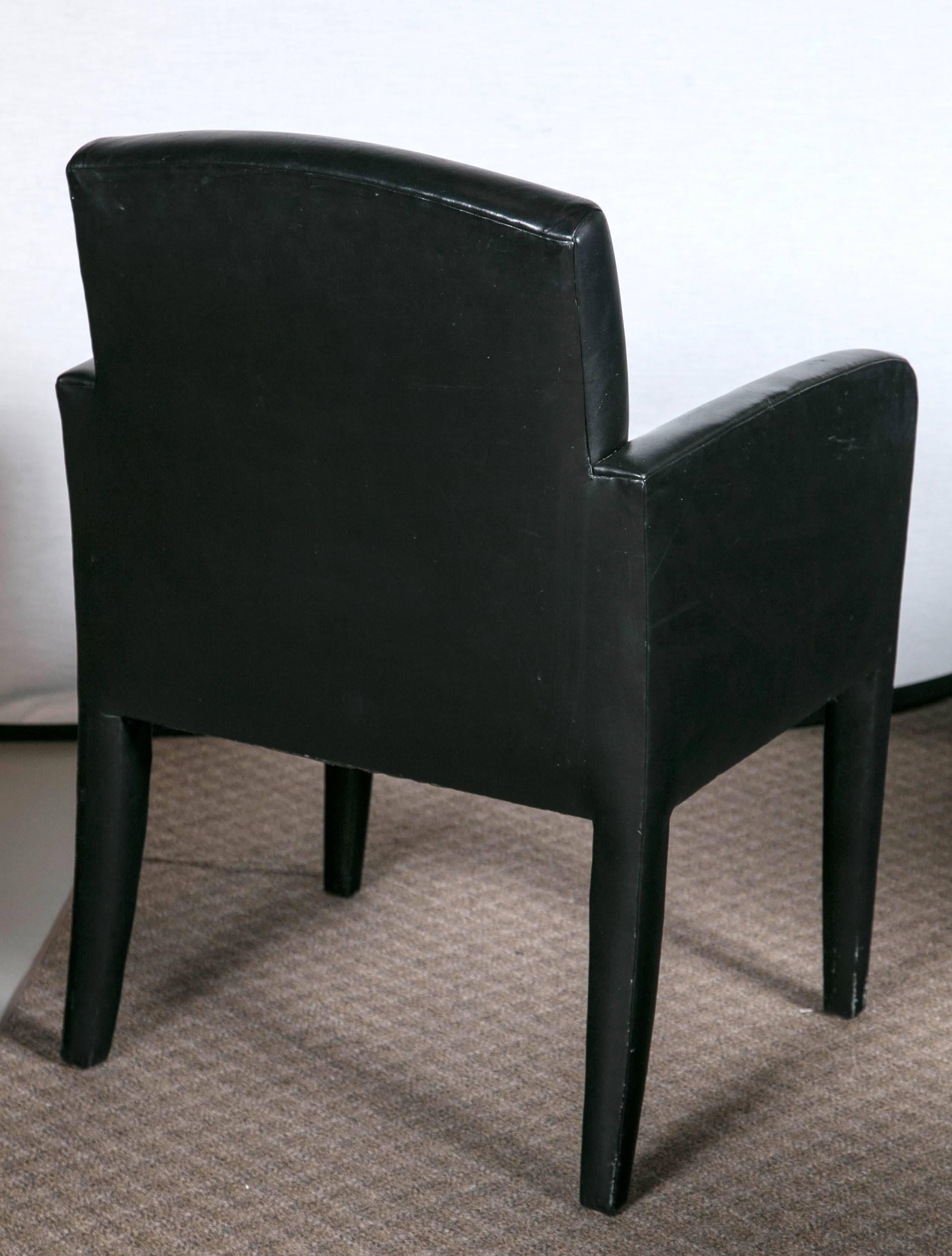 Donghia Leather Chairs In Excellent Condition For Sale In Stamford, CT