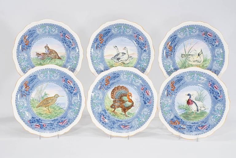 Set of 12 Copeland Spode Game Bird Dinner Plates with White Borders ... Set of 12 Copeland Spode Game Bird Dinner Plates with White Borders ...