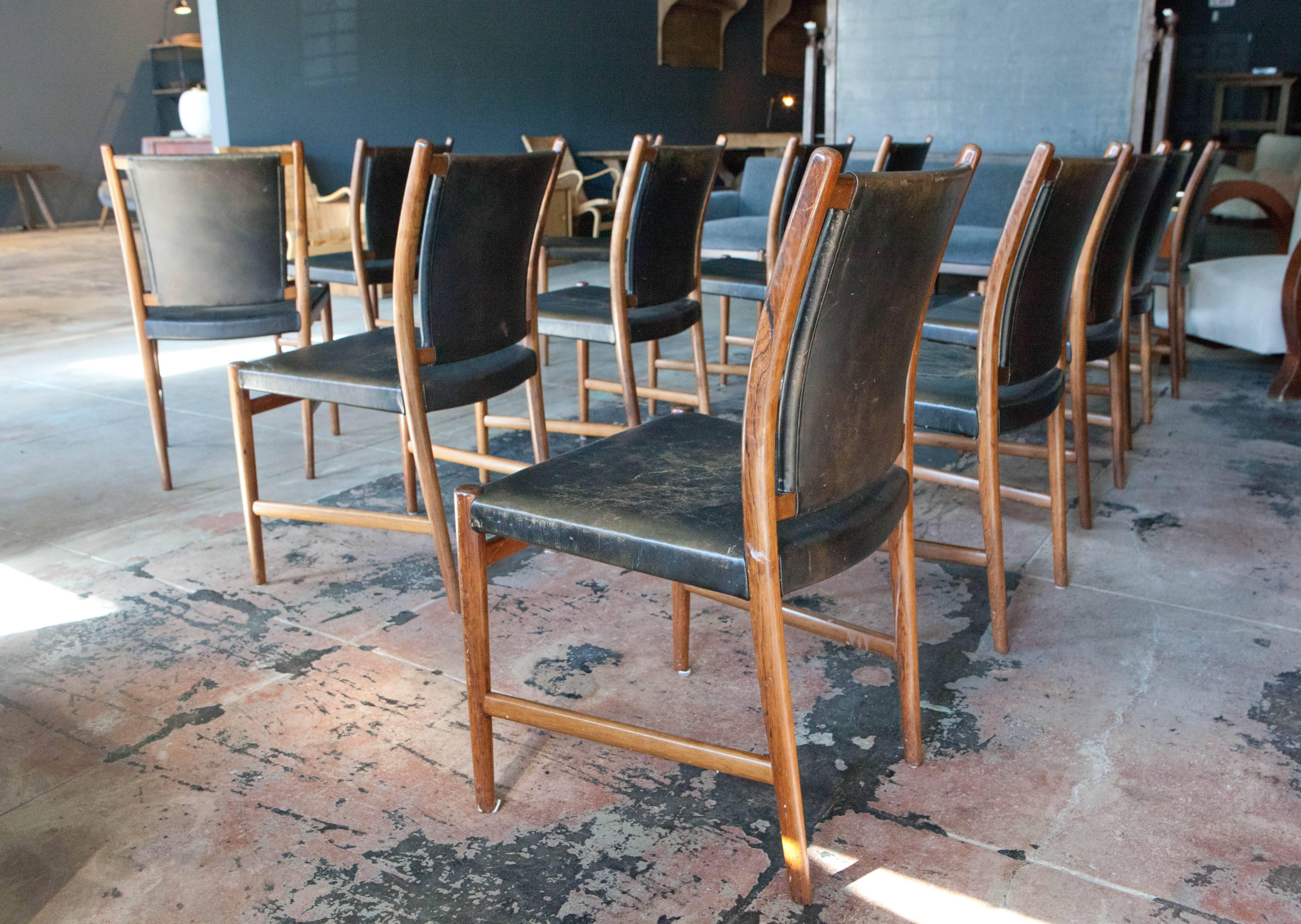 Mid-20th Century Set of 12 Jacob Kjaer Dining Chairs, Denmark, 1956