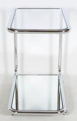 Chrome and Glass Art Deco Revival Bar or Serving Cart