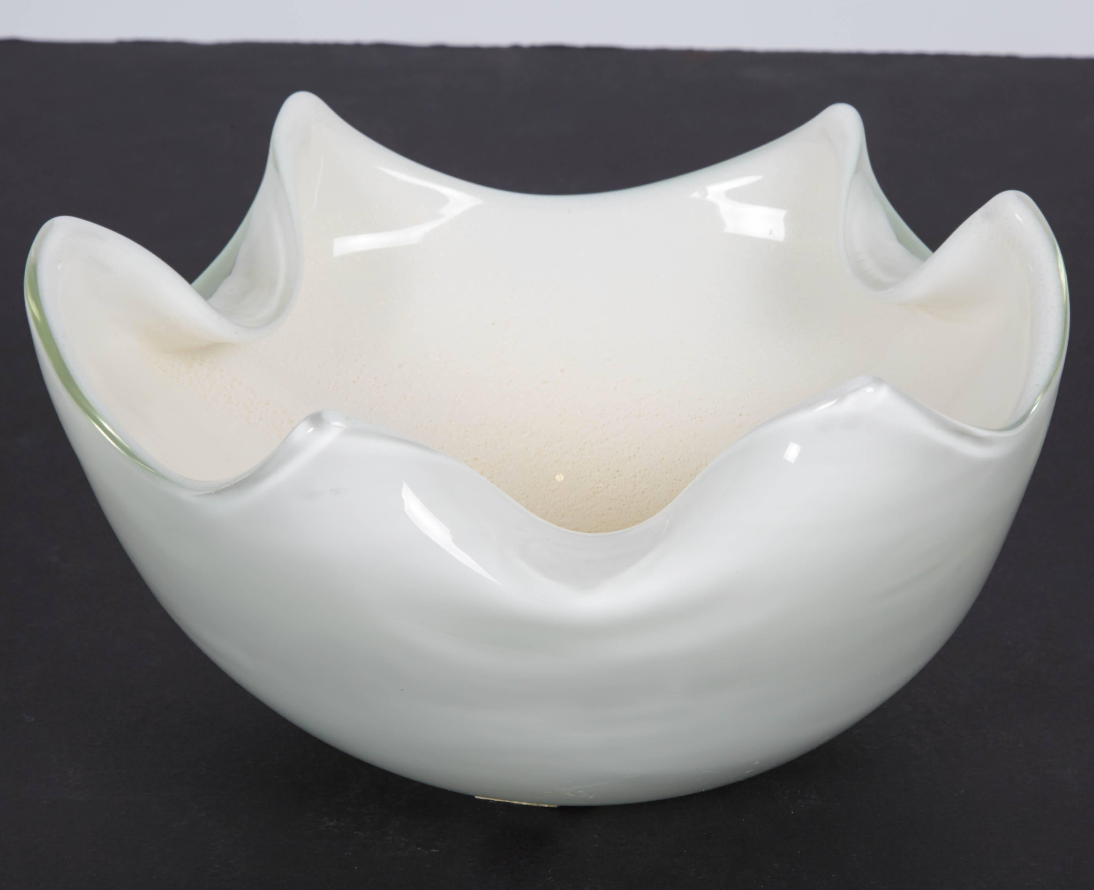 Italian Gorgeous Sommerso Bowl by Camer Glass