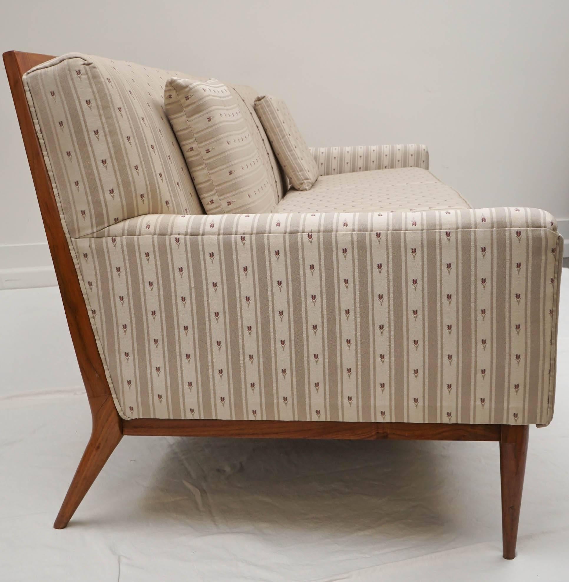 Mid-20th Century 1950s Midcentury Paul Mccobb Wood Trim Sofa For Sale