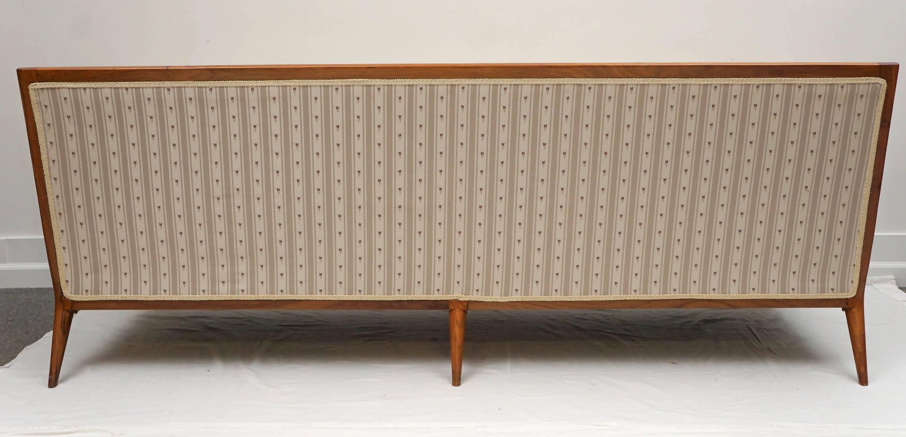 1950s Midcentury Paul Mccobb Wood Trim Sofa For Sale 1